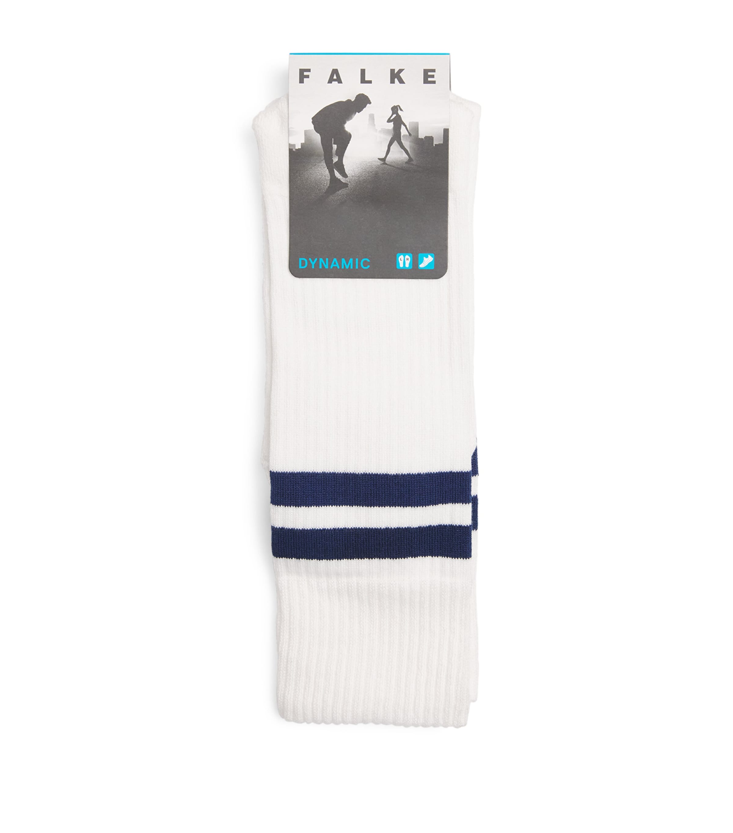 Falke Mens Ribbed Dynamic Socks White Image 1