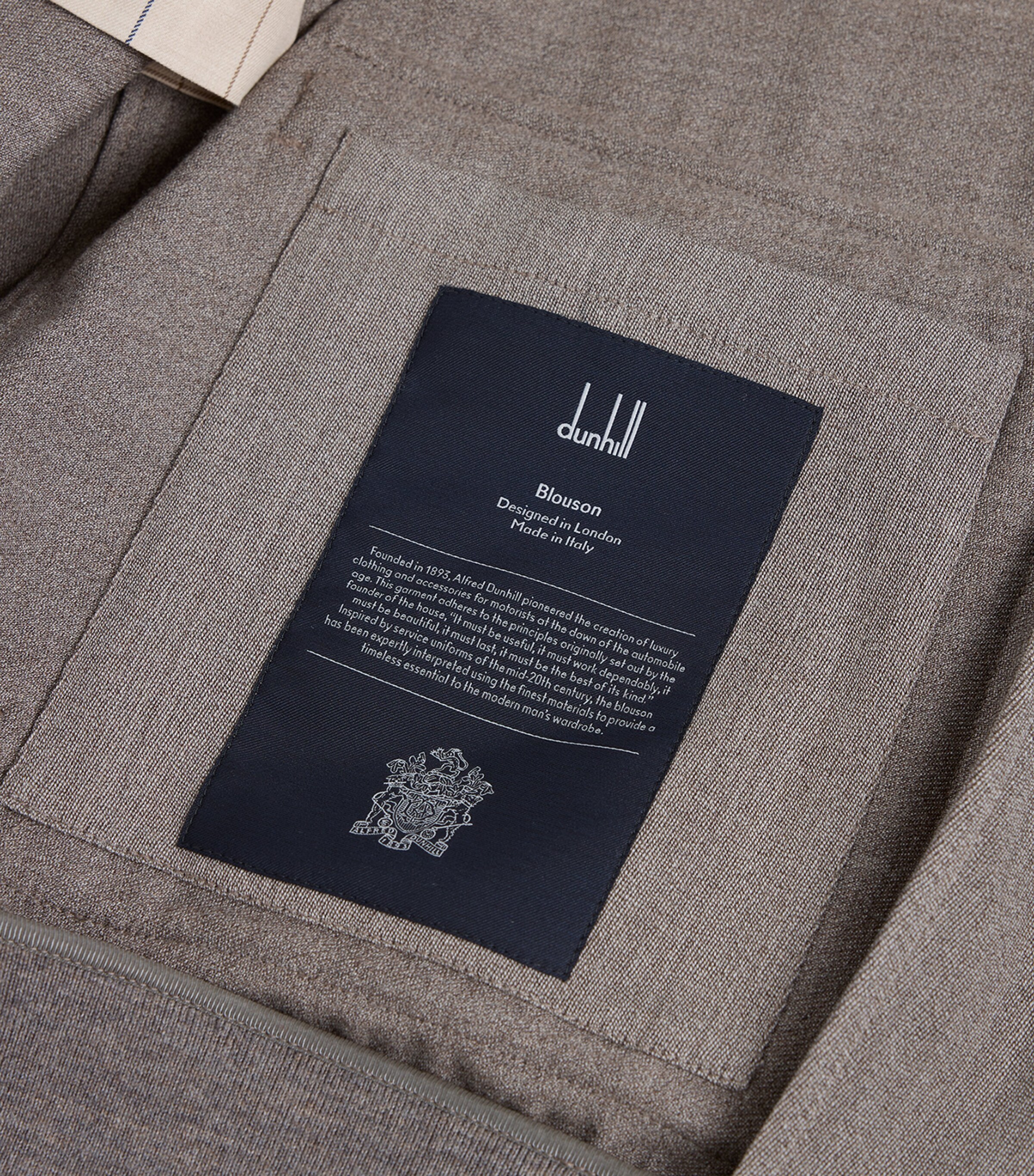 Wool Super 120s Bomber Jacket 256DRAB Image 8