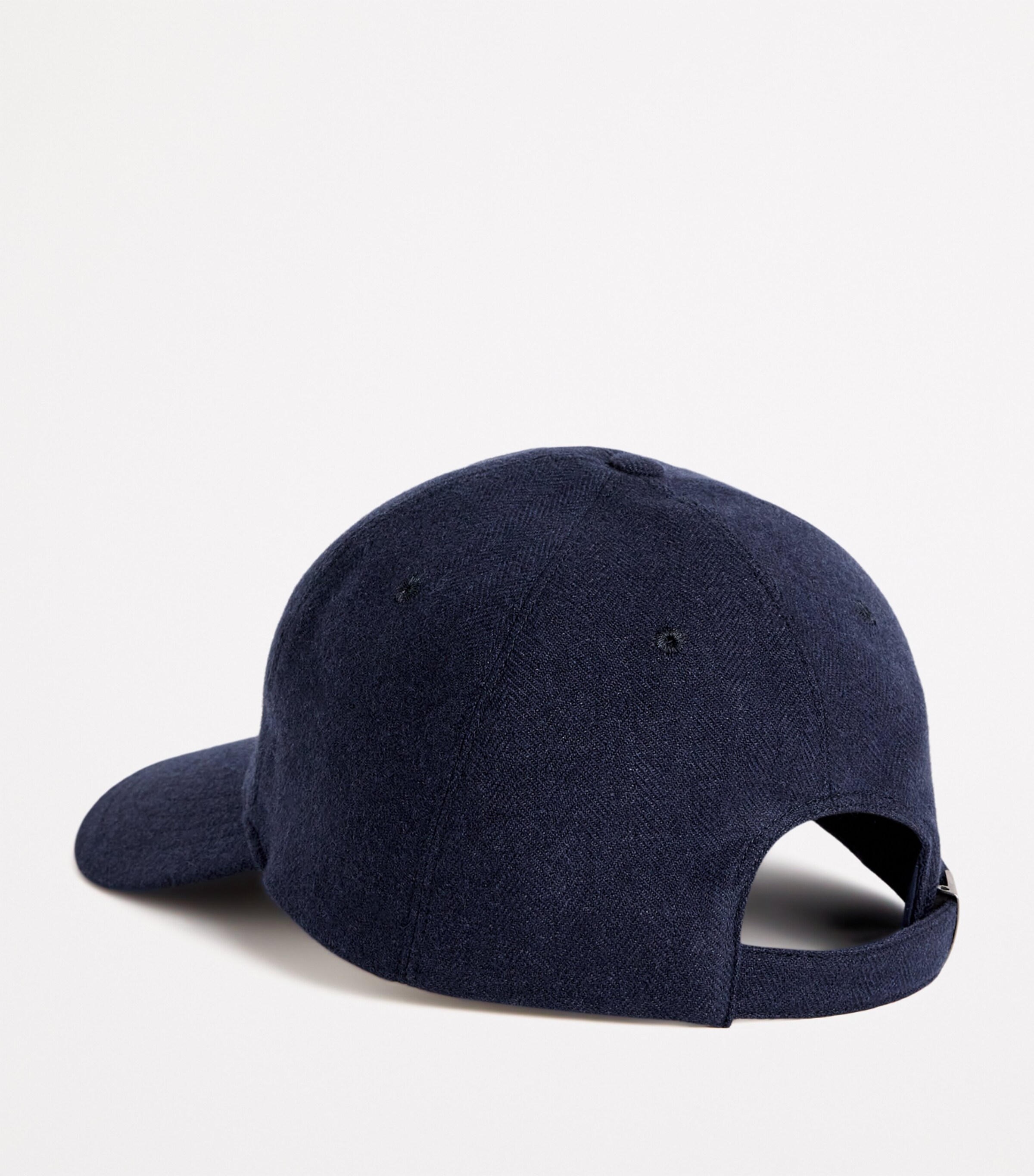 Ralph Lauren Purple Label Wool, Cashmere and Silk-Blend Mini Herringbone Cap Navy Image 3