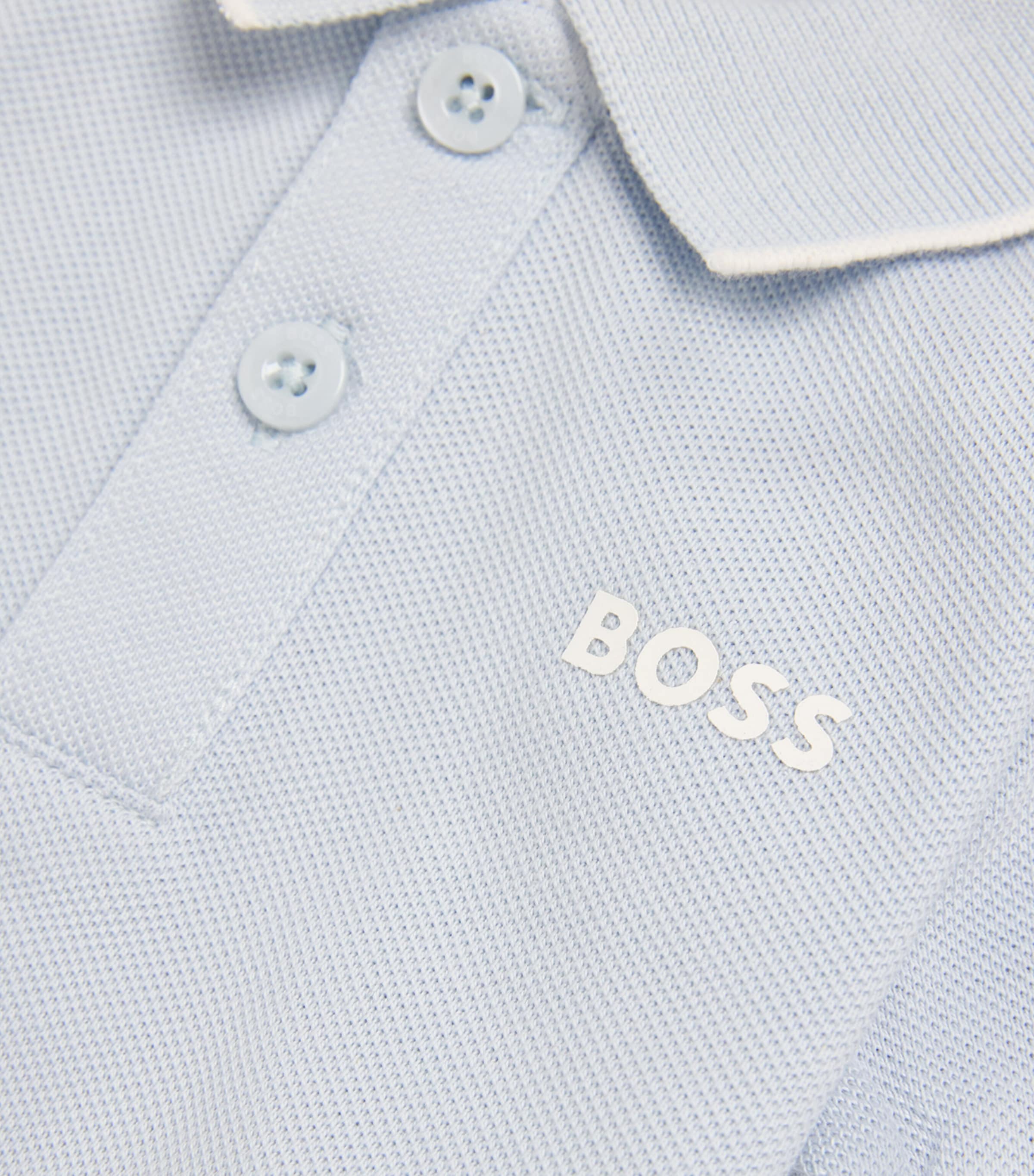 Cotton Piqué Logo Polo Shirt (3 Months-3 Years) PALE BLUE Image 3