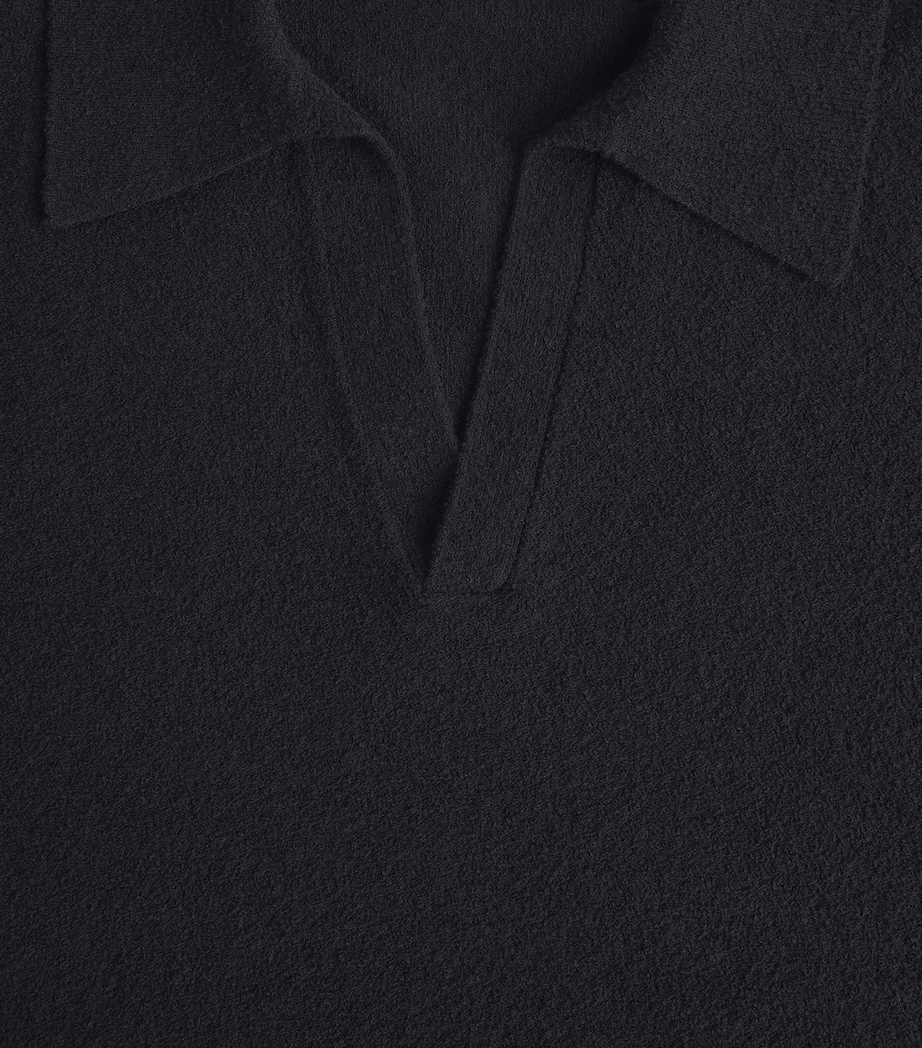 Wax London Mens Cotton-Blend Siena Polo Shirt Black Image 6