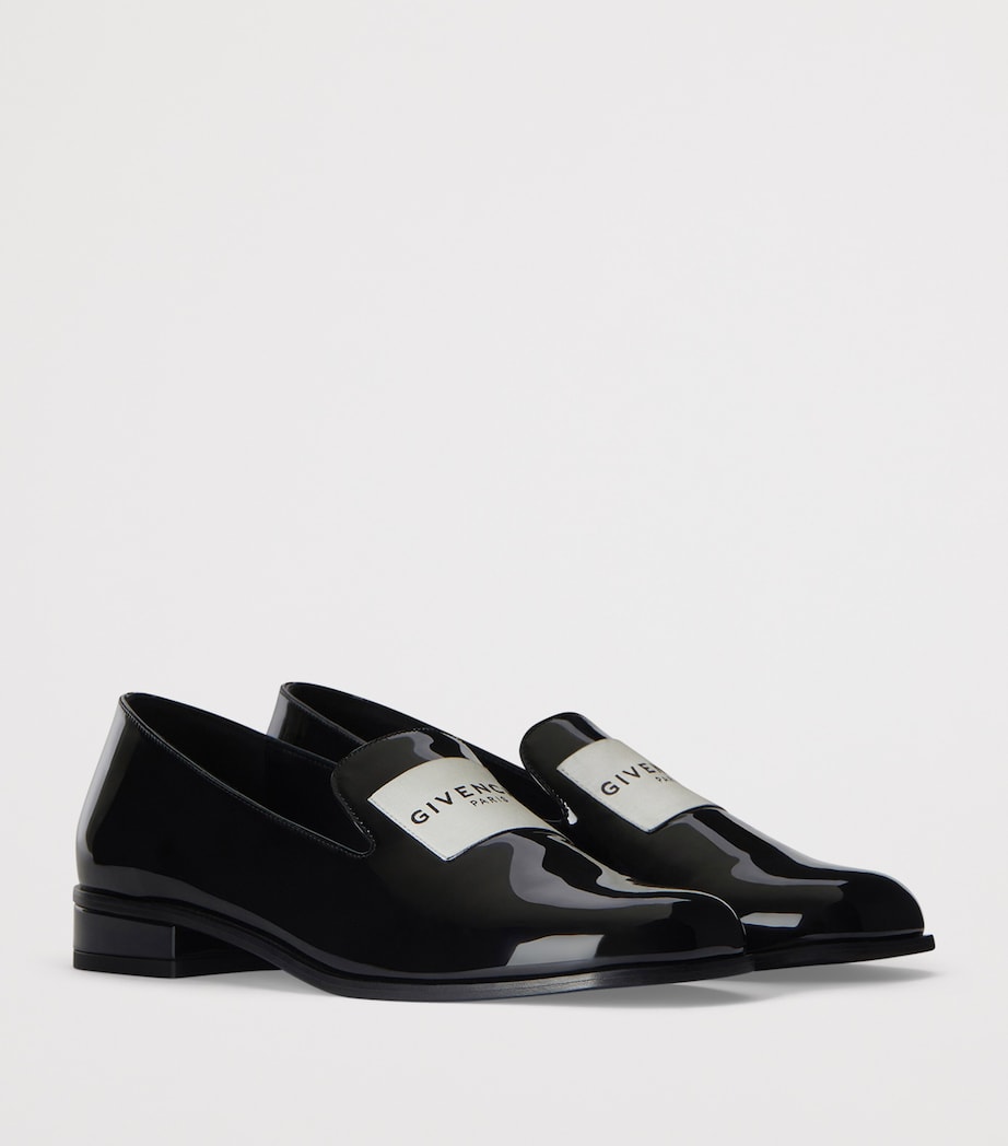 Calf Leather Tuxedo Label Loafers BLACK Image 2