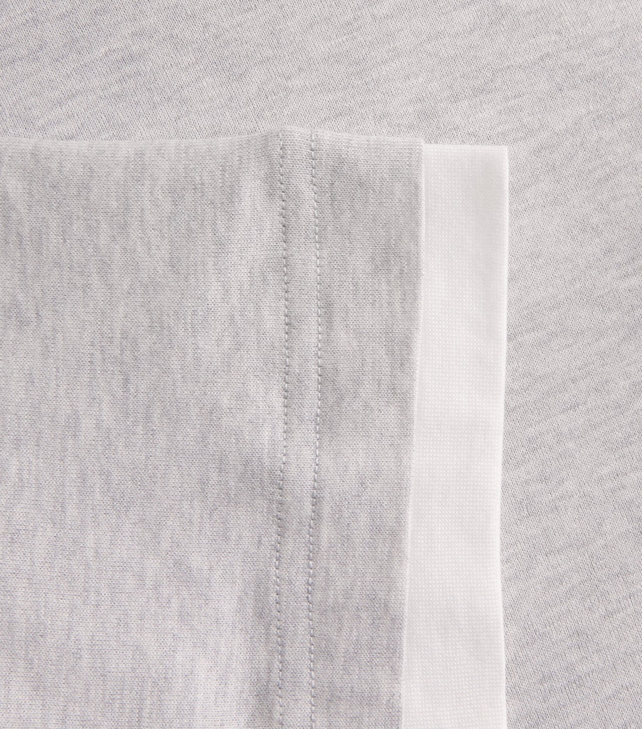 Eleventy Mens Cotton Double Hem T-Shirt Gr Chiaro, Bianco Image 6