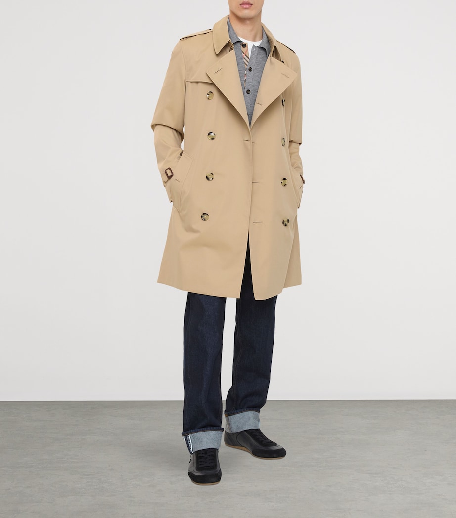 Burberry Mens Mid-Length Kensington Heritage Trench Coat Honey Image 2