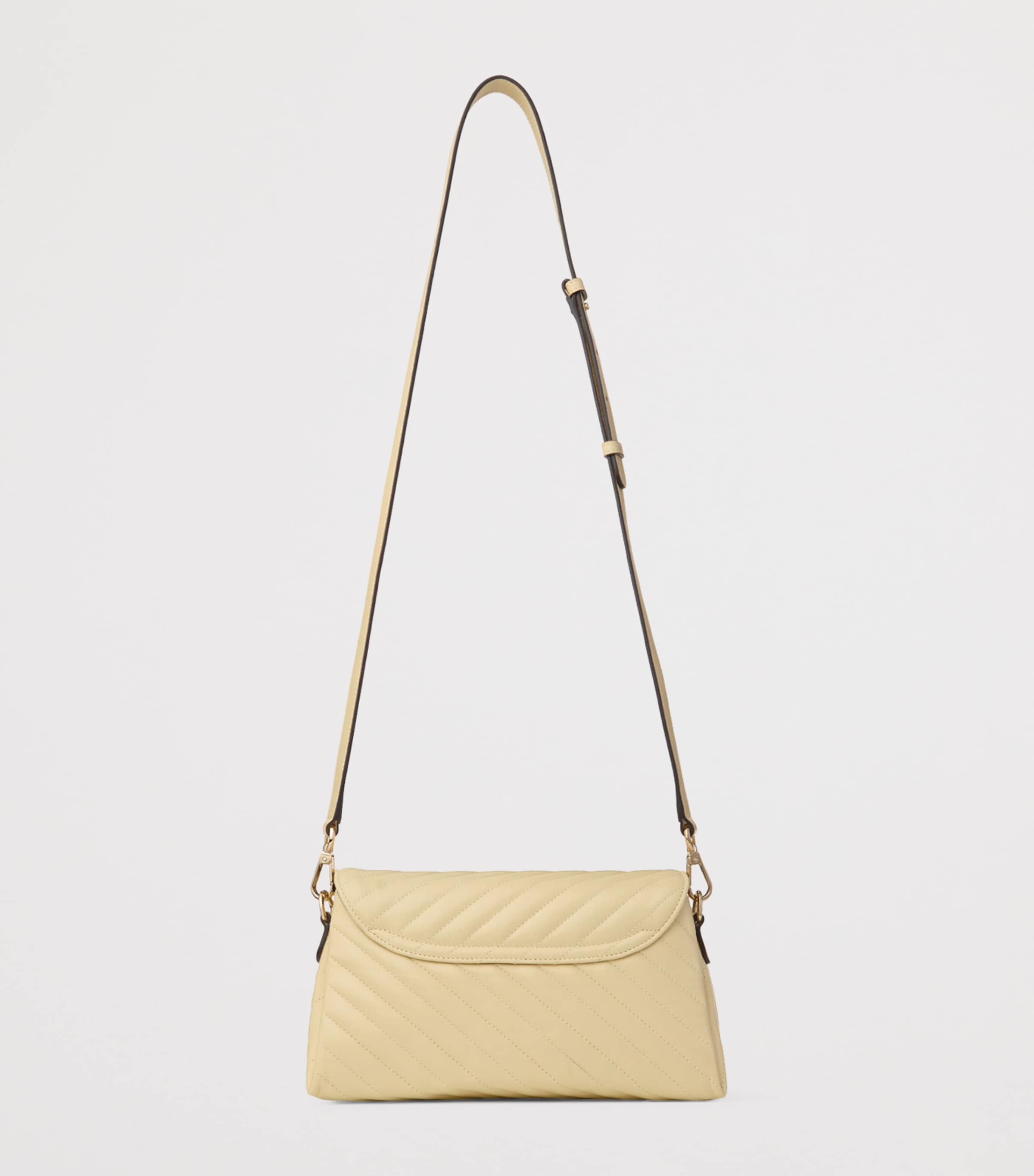 Leather Curve Top-Handle Bag BUTTERMILK/SHINY GOL Image 4