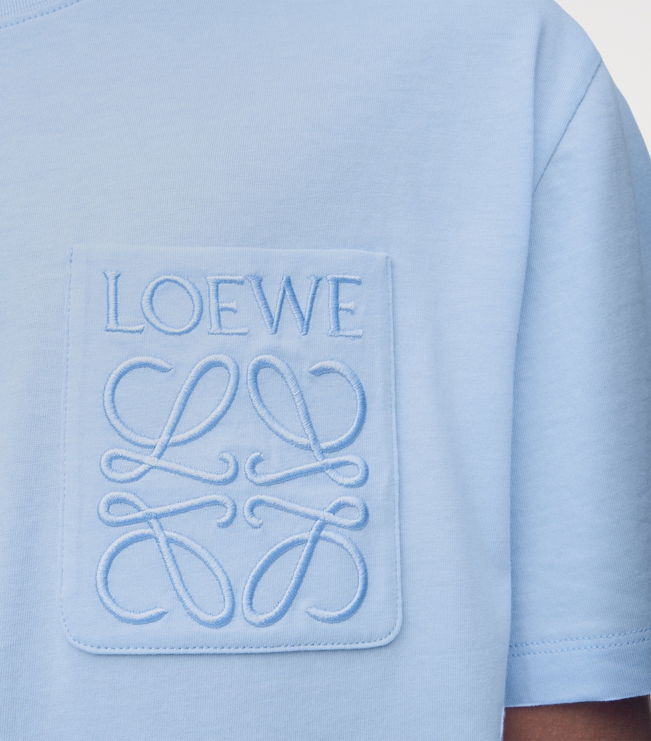 Cotton Anagram T-Shirt SKY BLUE Image 5