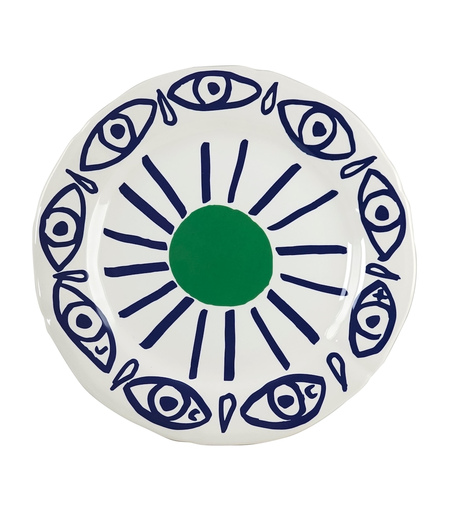 Set of 6 Archipel Dessert Plates (23cm) WHITE, BLUE Image 4