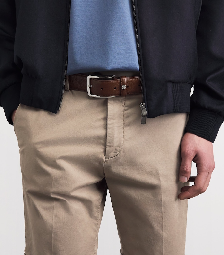 Corneliani Mens Bermuda Chino Shorts Natural / Beige Image 3