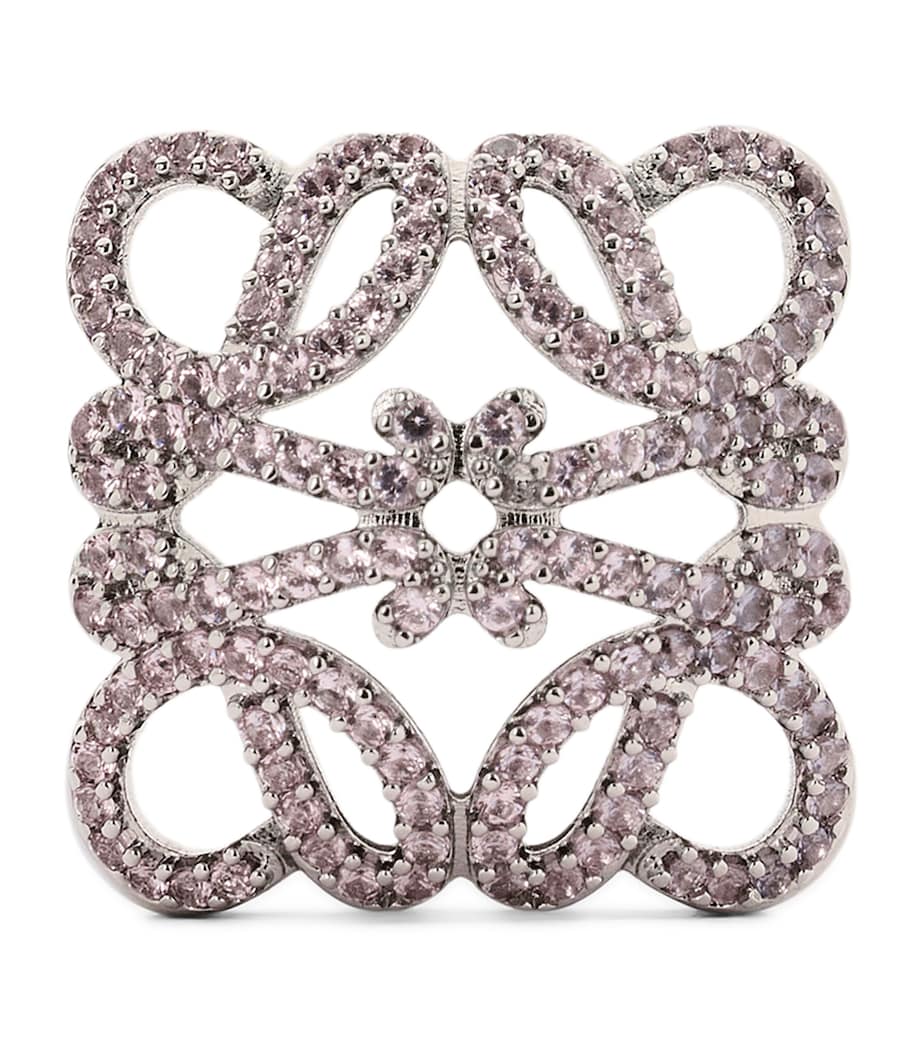LOEWE Embellished Bombe Anagram Dice Charm Silver/pink Image 1