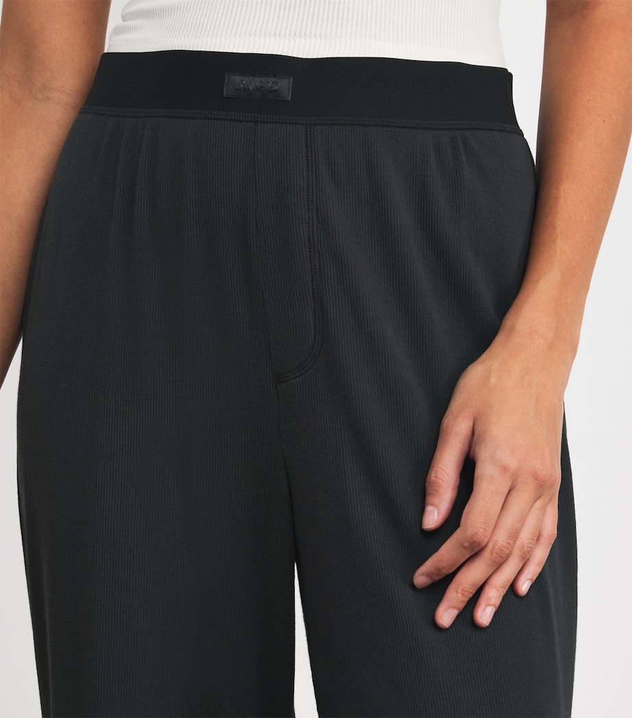 Stretch-Cotton Ribbed Trousers SOOT Image 6