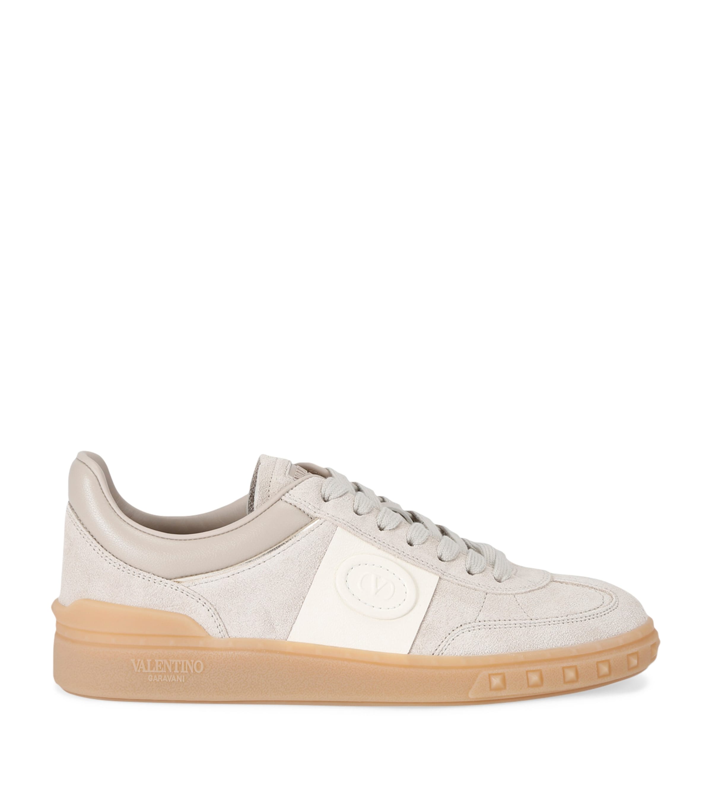 Shop Valentino Suede Upvillage Sneakers In Beige