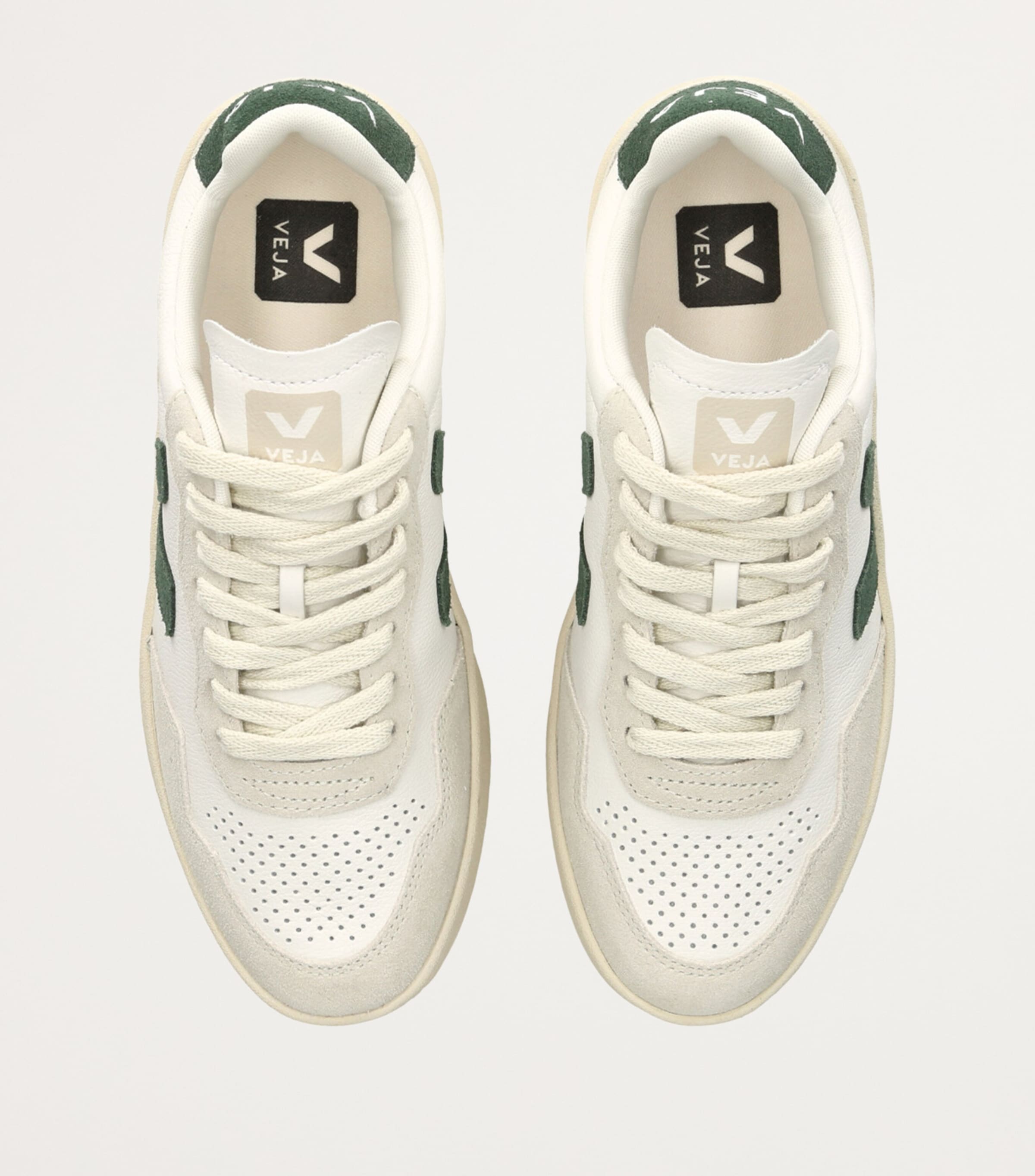 Veja Leather-Suede V-90 Sneakers Green Oth Image 4