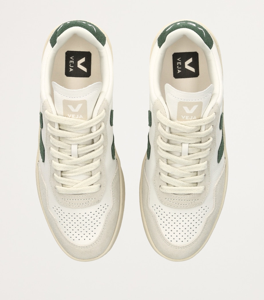 Leather-Suede V-90 Sneakers GREEN OTH Image 4