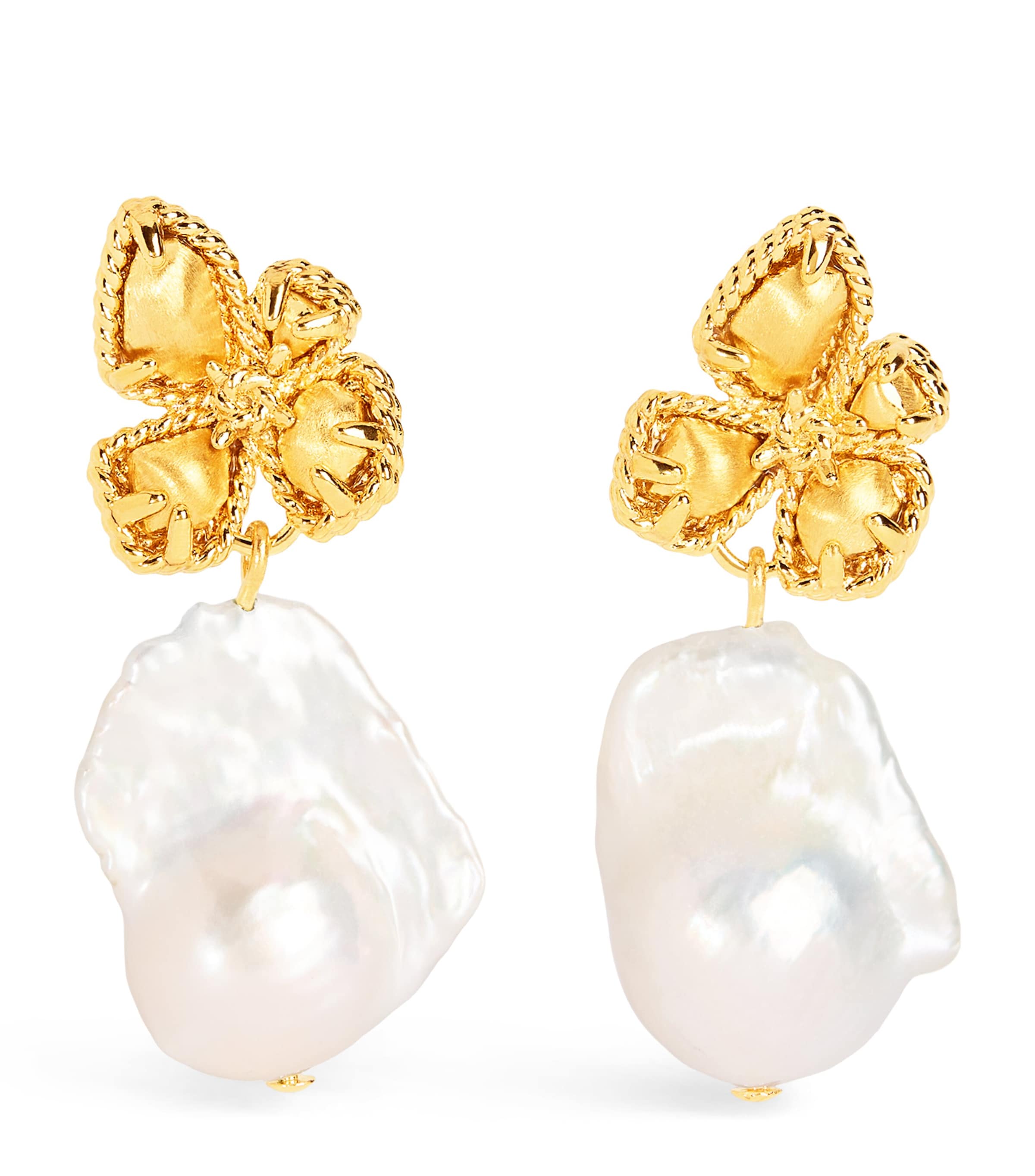 Zimmermann Pearl Bloom Earrings In Gold