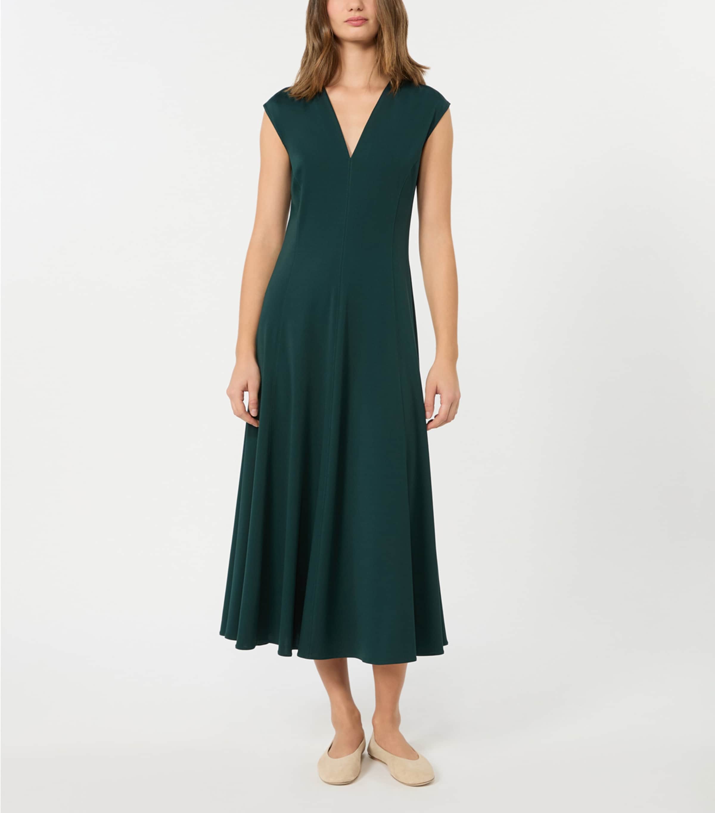 Weekend Max Mara Womens Jersey Midi Dress Green Image 2