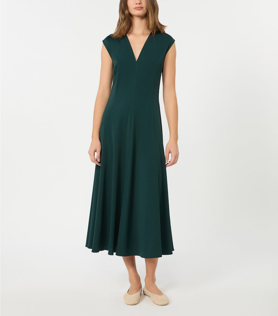 Weekend Max Mara Womens Jersey Midi Dress Green Image 2