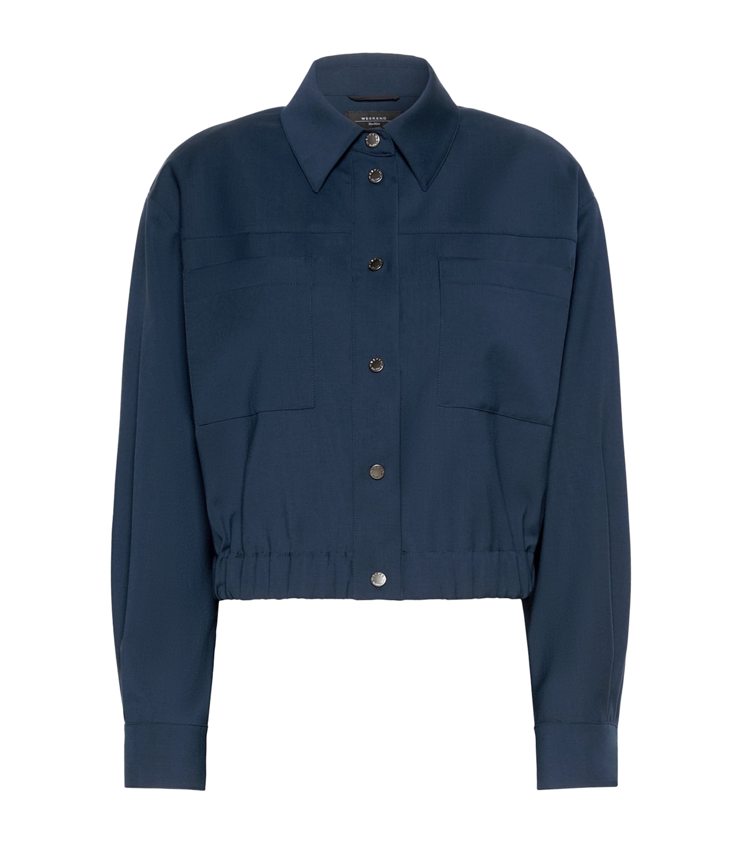 Weekend Max Mara Womens Virgin Wool Jacket Navy Image 1