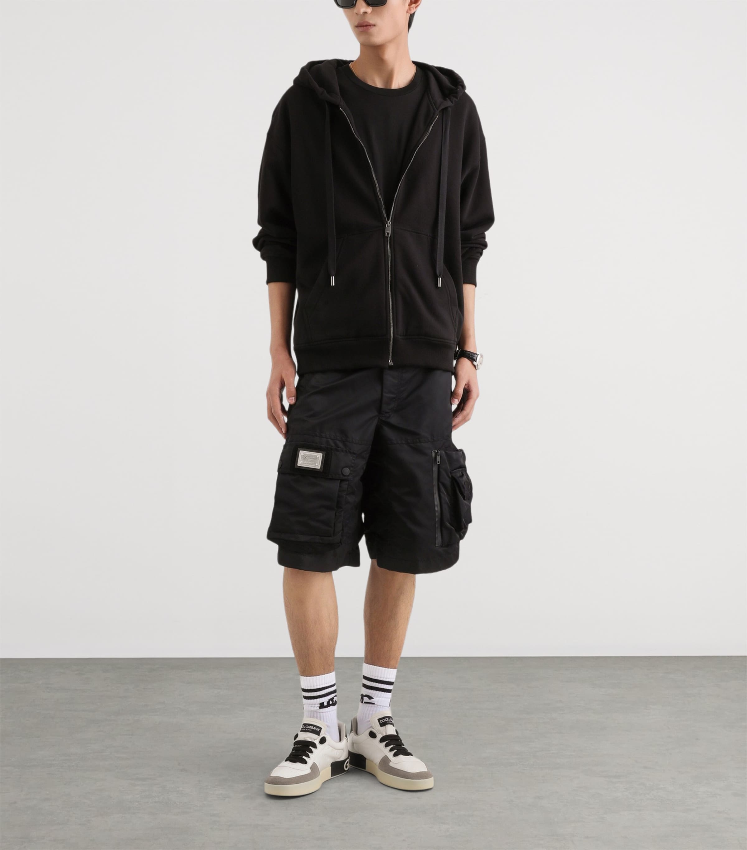 Cotton Logo Patch T-Shirt N0000-BLACK Image 4