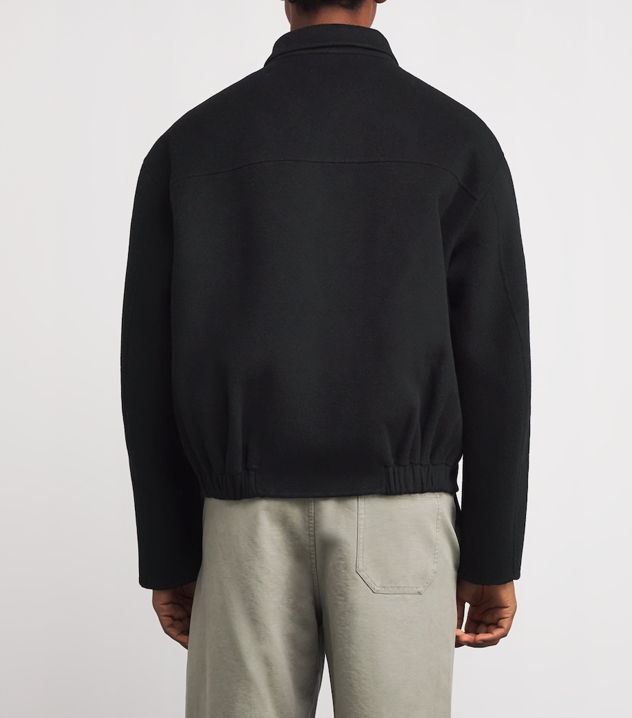 Wool Bomber Jacket 001 BLACK Image 4