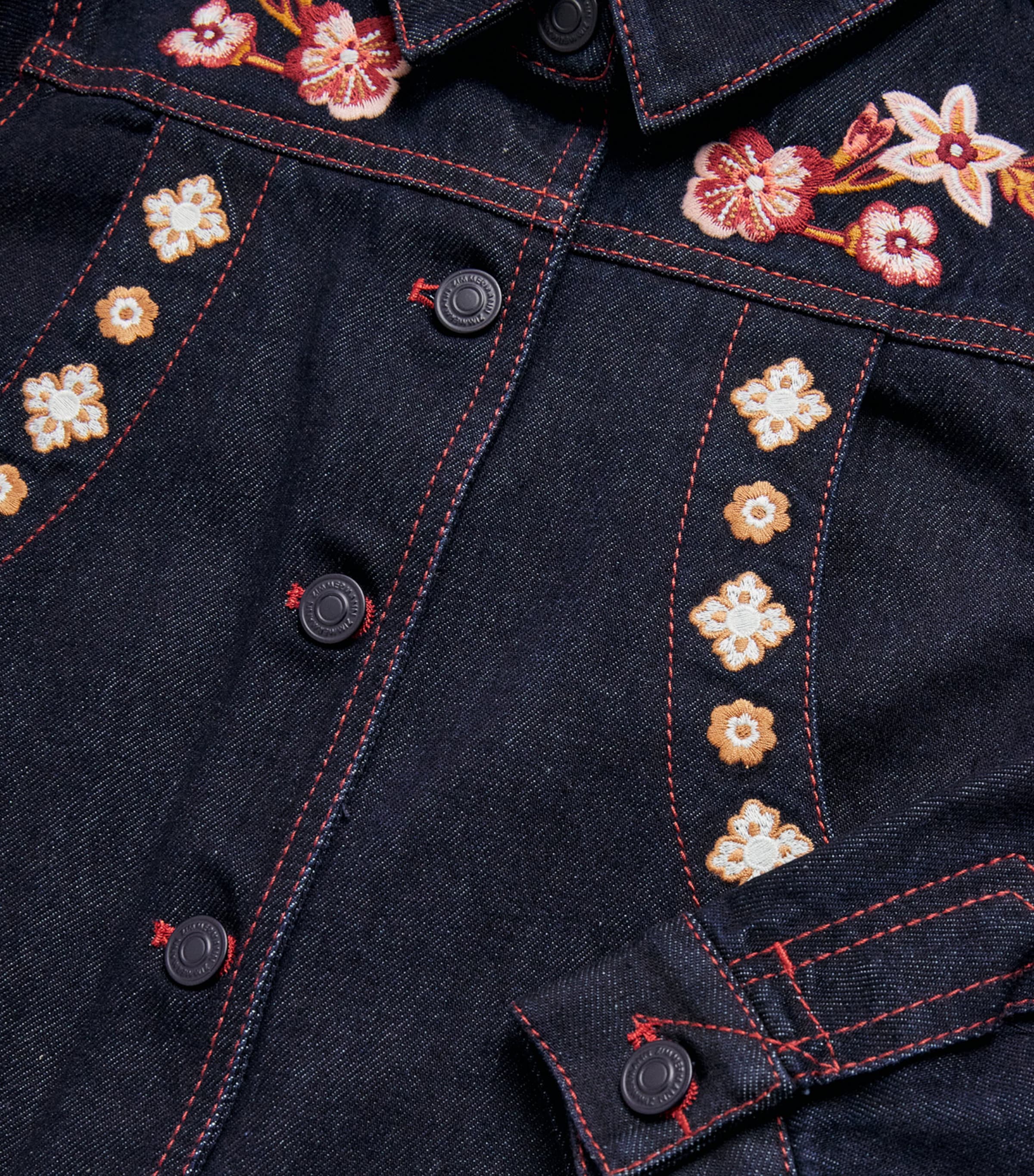 Zimmermann Kids Embroidered Aster Denim Jacket (2-12 Years) Horizon Image 3