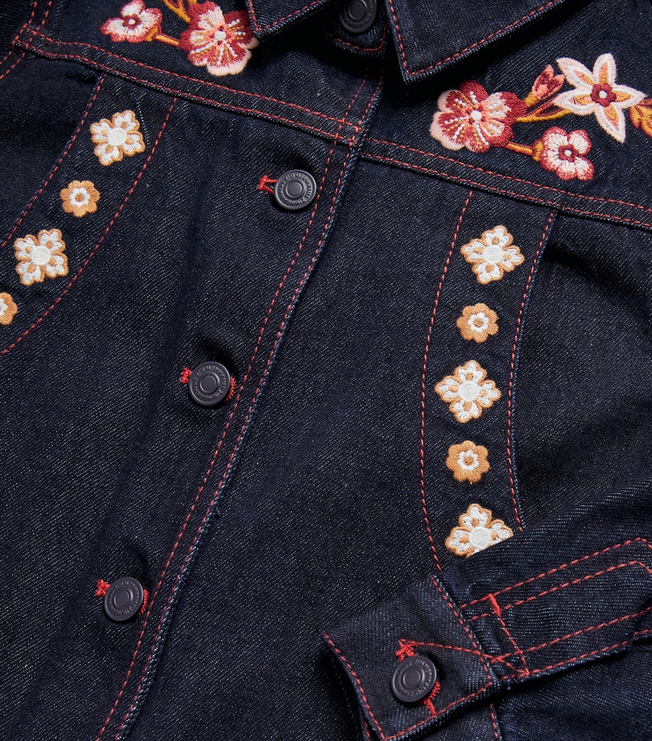 Zimmermann Kids Embroidered Aster Denim Jacket (2-12 Years) Horizon Image 3