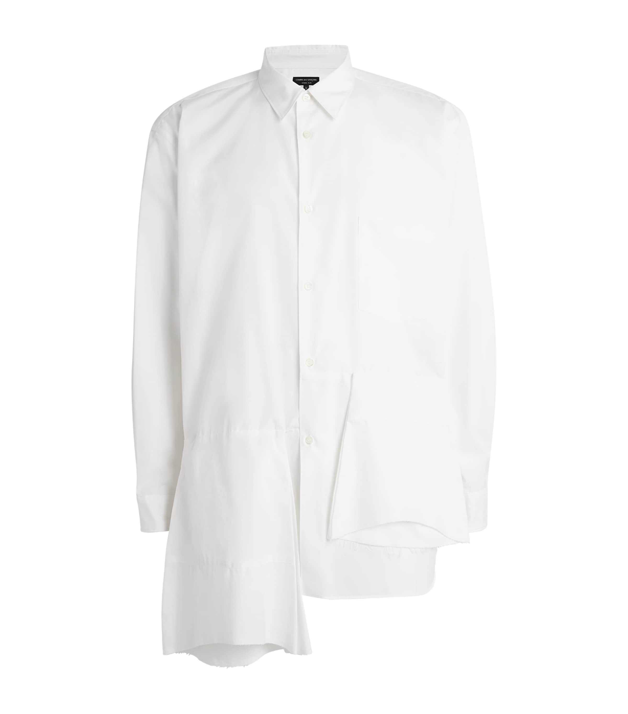 Comme Des Garçons Homme Plus Mens Cotton Open-Panel Shirt White X Off White Image 1