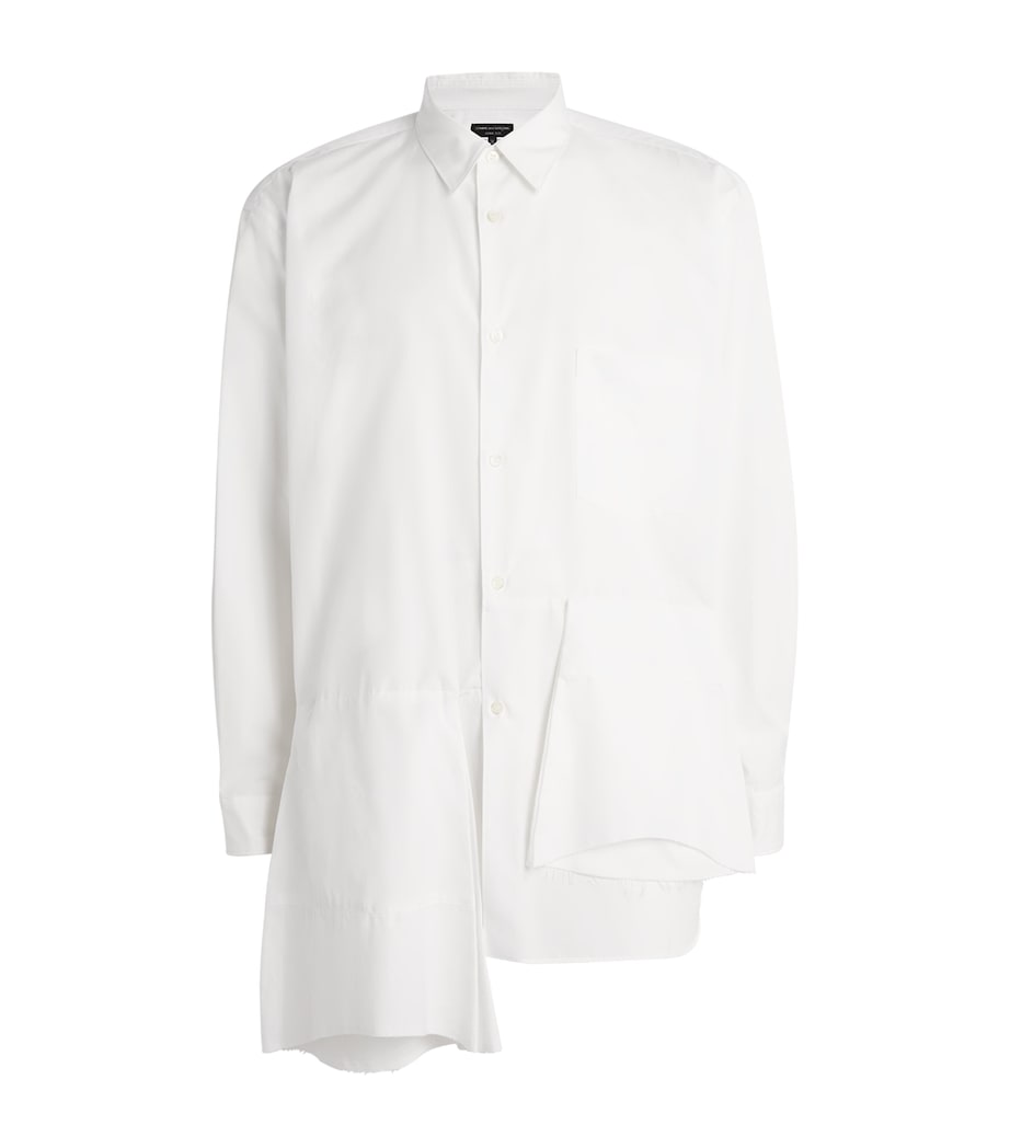 Comme Des Garçons Homme Plus Mens Cotton Open-Panel Shirt White X Off White Image 1