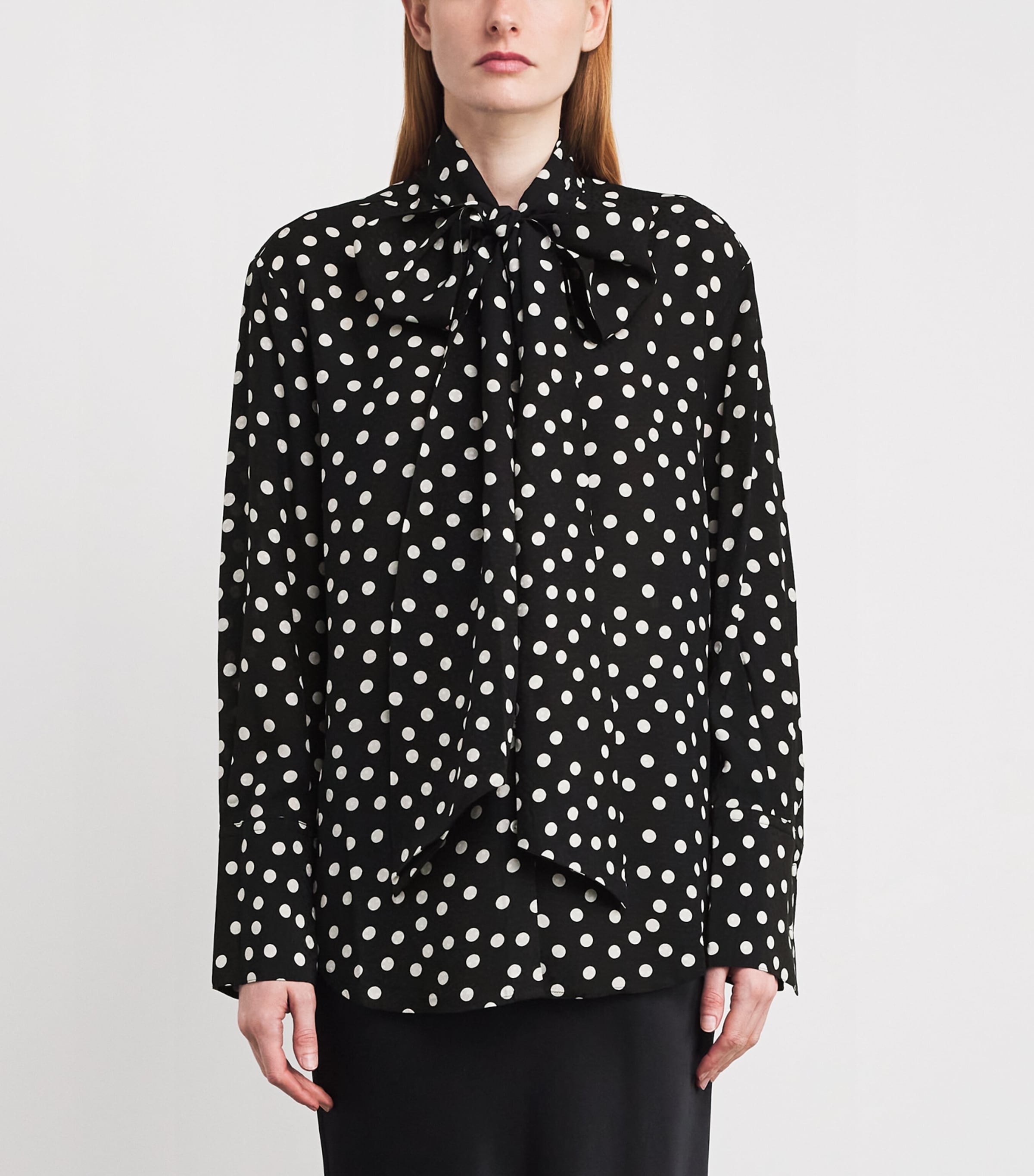 Polka Dot Ruby Blouse WHITE/BLACK Image 3