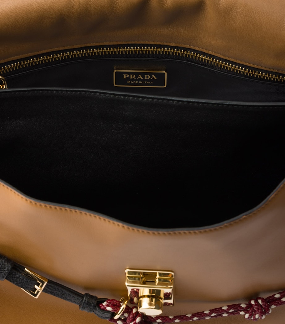 Prada Large Leather Soft Sound Charm Shoulder Bag Image 4