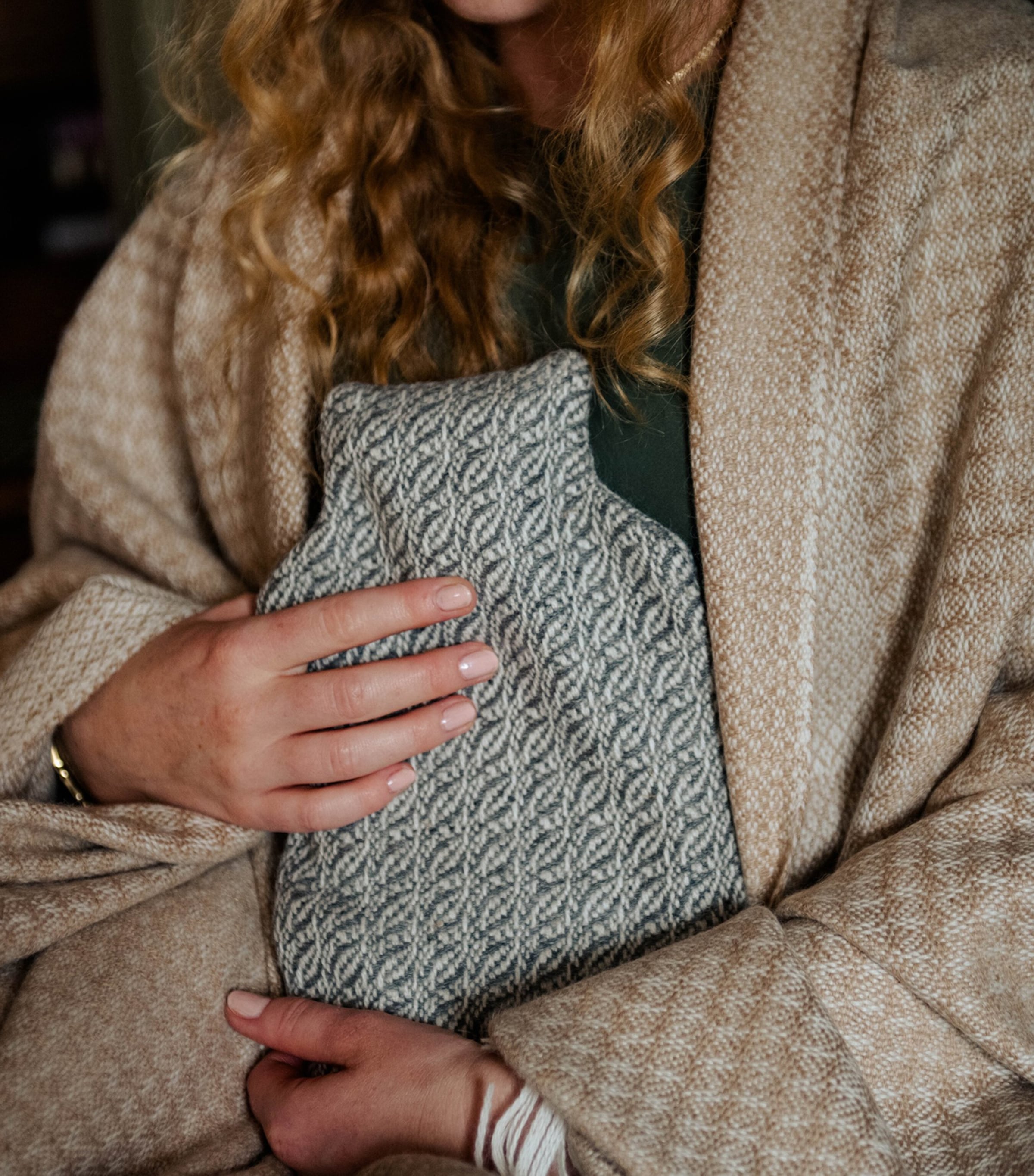 Araminta Campbell Small Alpaca-Blend Hot Water Bottle Grey Image 3
