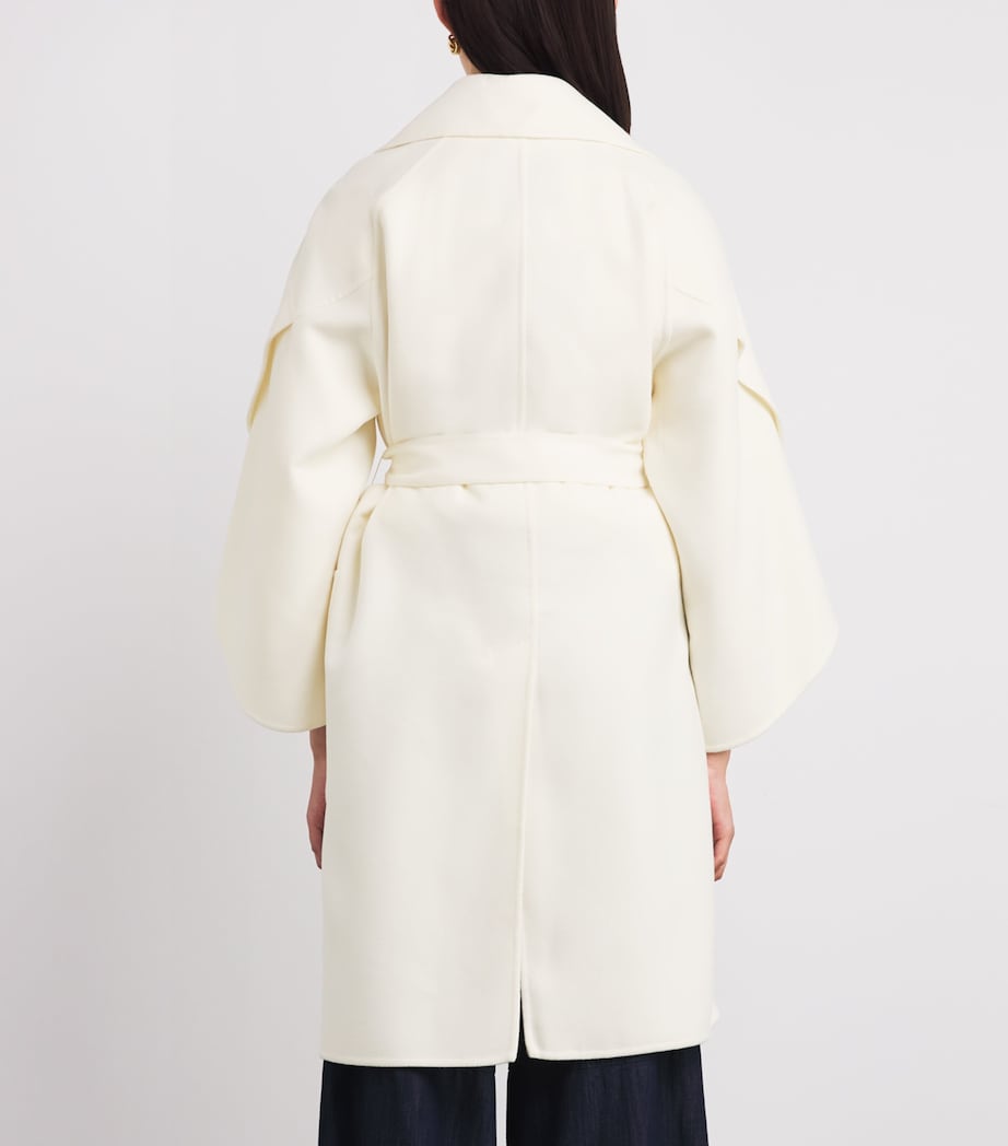 Wool-Cashmere Wrap Coat WHITE Image 4