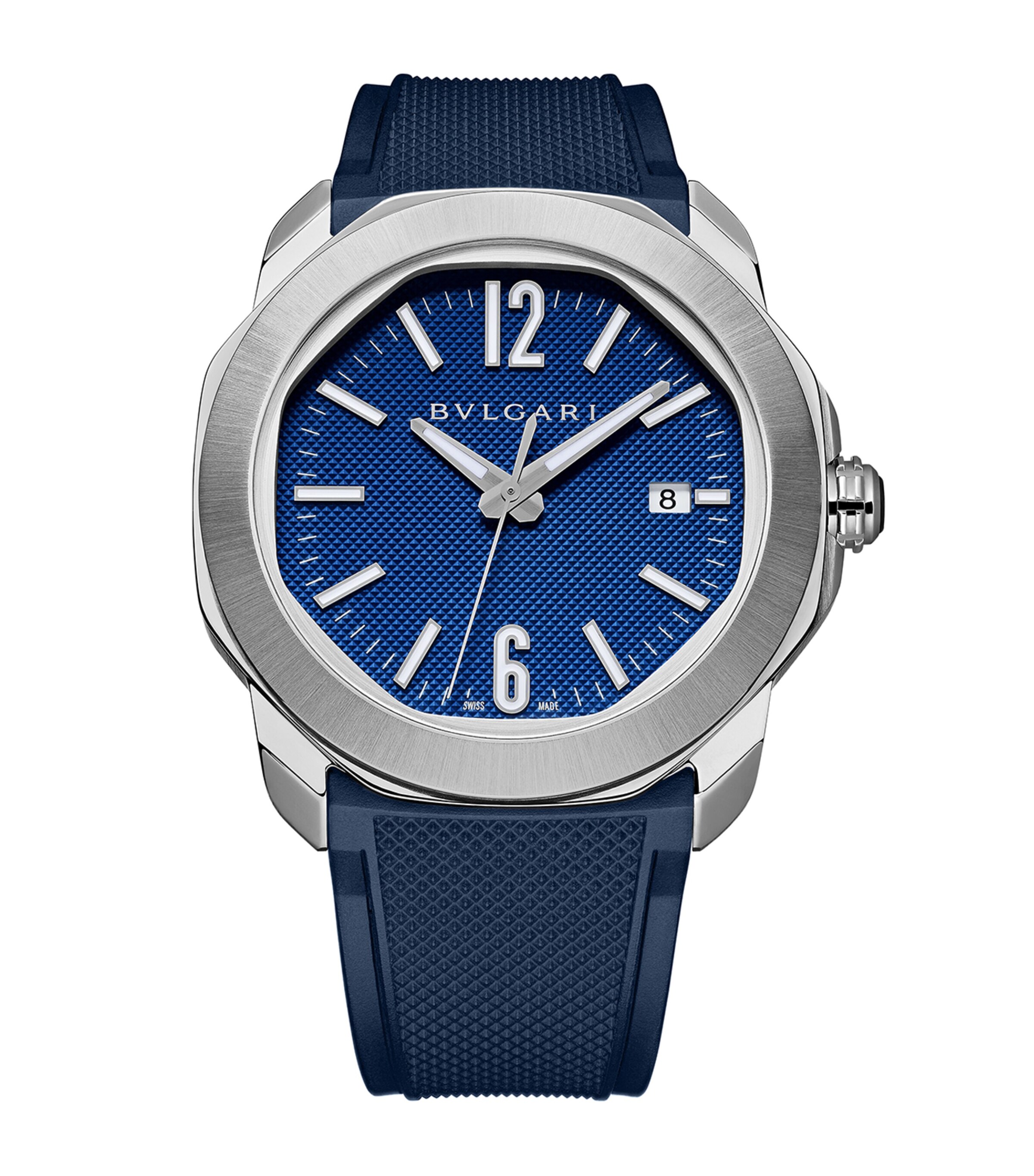 Stainless Steel Octo Roma Automatic Watch 41mm BLUE Image 4