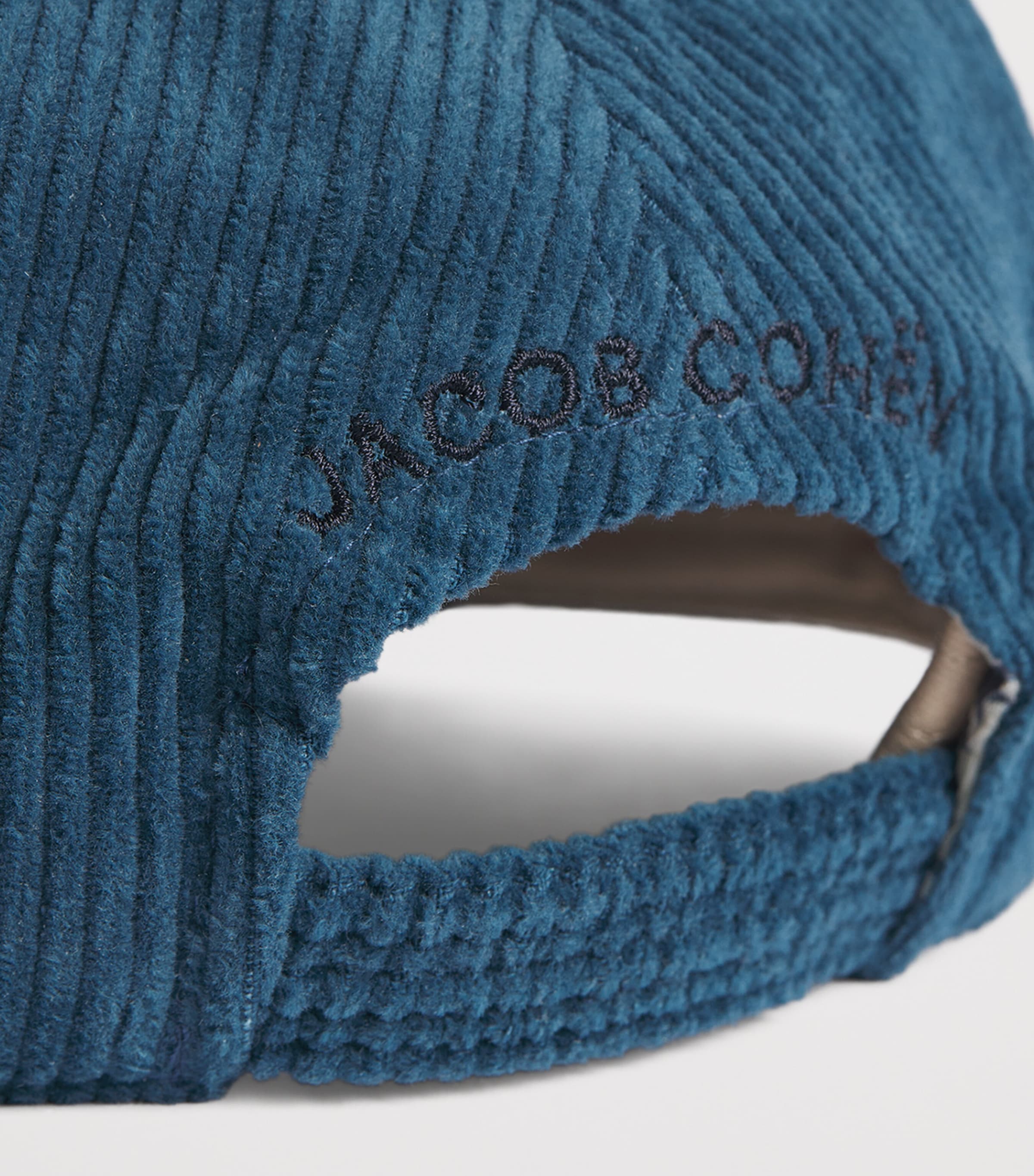 Jacob Cohën Cotton Corduroy Logo Baseball Cap Storm Blue Image 3