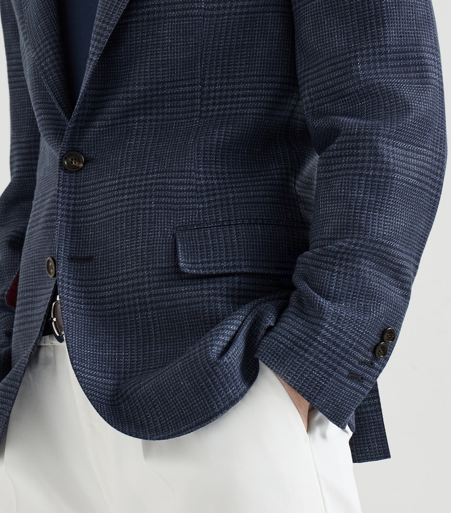Brunello Cucinelli Mens Wool-Silk-Linen Blazer Image 6