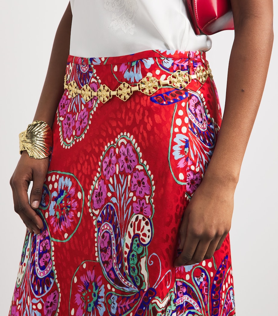 Rixo Gold-Tone Tiana Daisy Chain Belt Gold Image 2