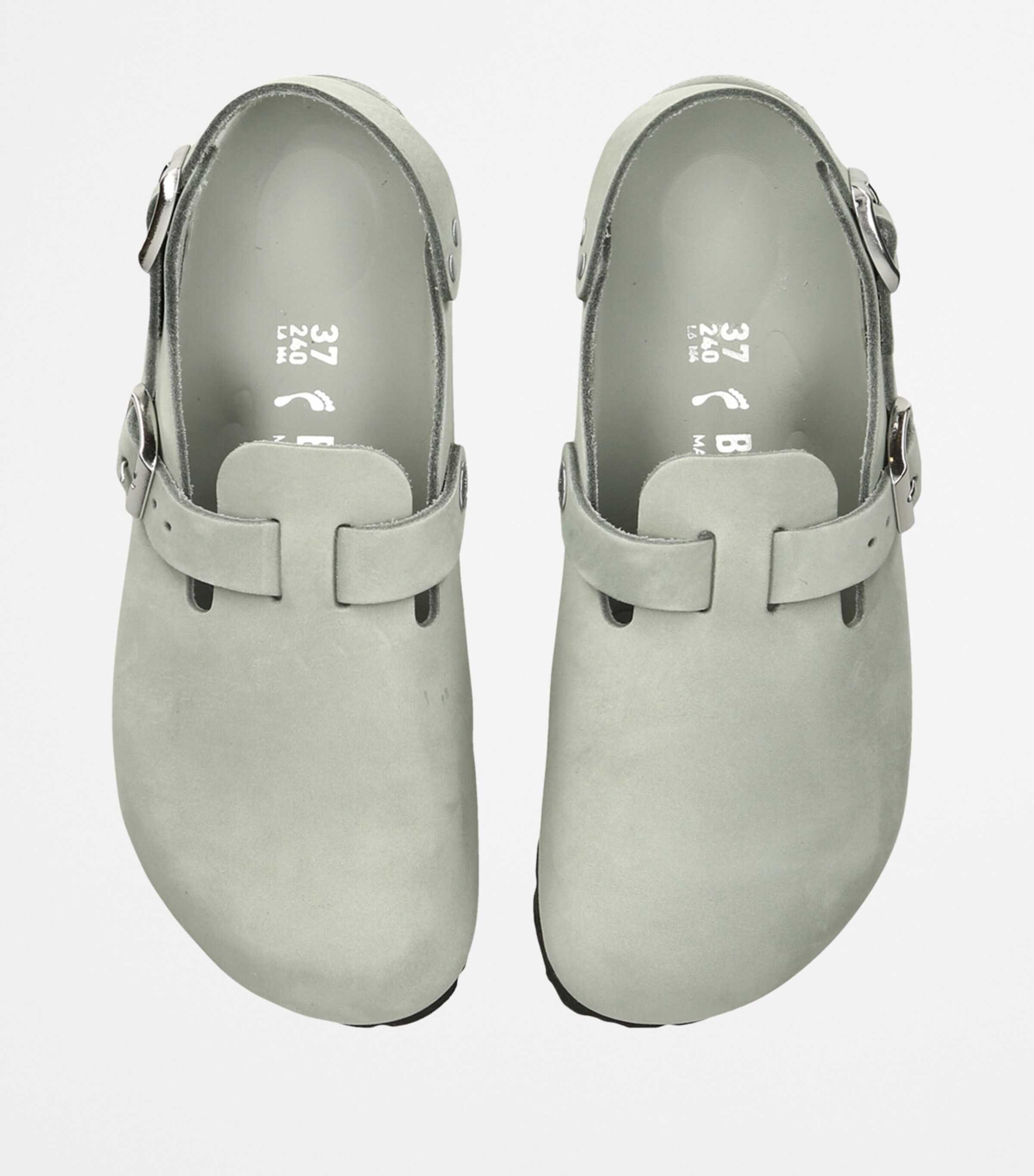 Suede Tokio Clogs PALE GREEN Image 4