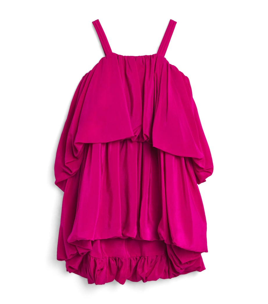 Chloé Kids Silk Ruffled Ceremony Dress (4-14 Years) Fushia Image 1
