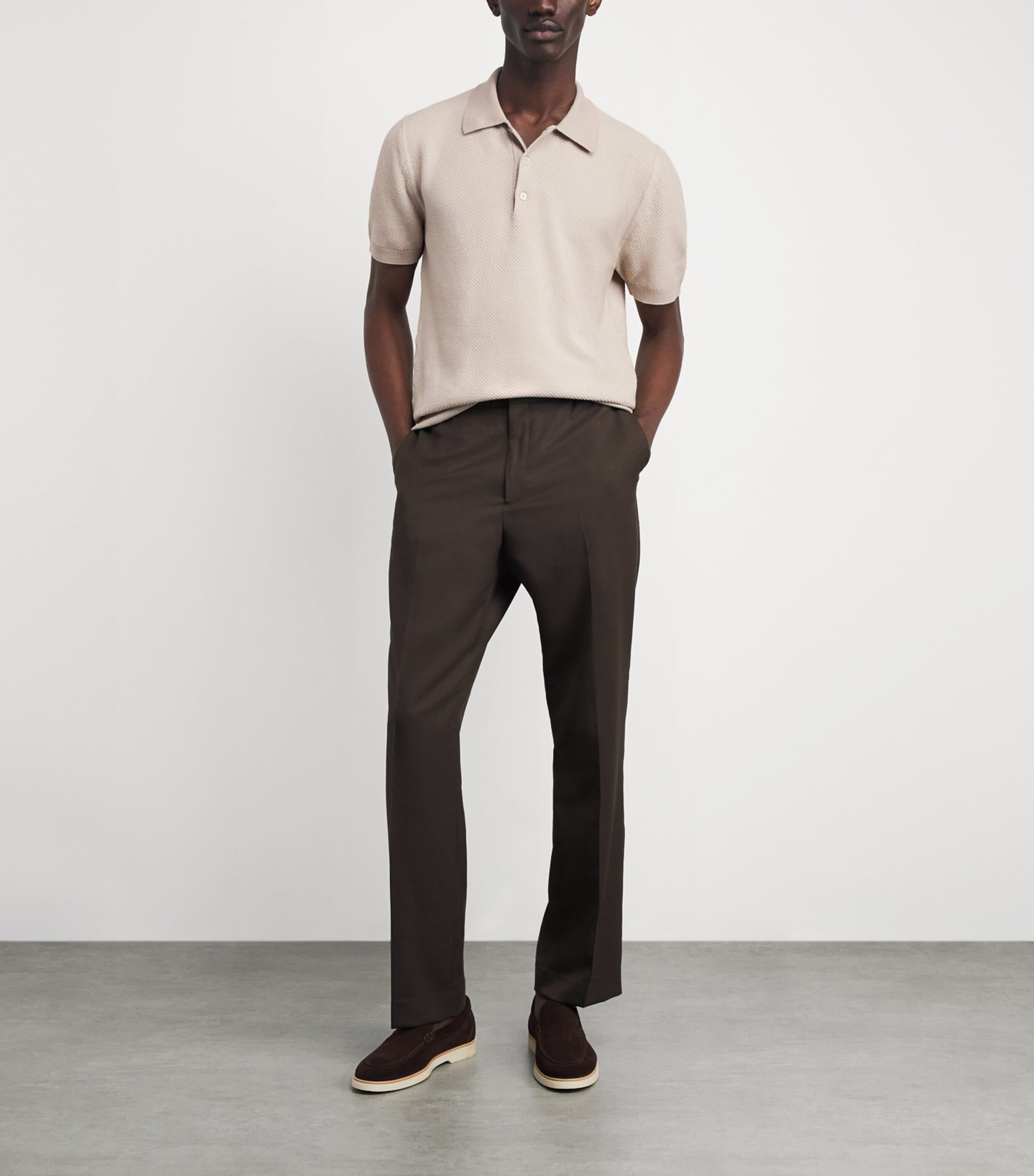 Cotton Knitted Polo Shirt 701 Image 2