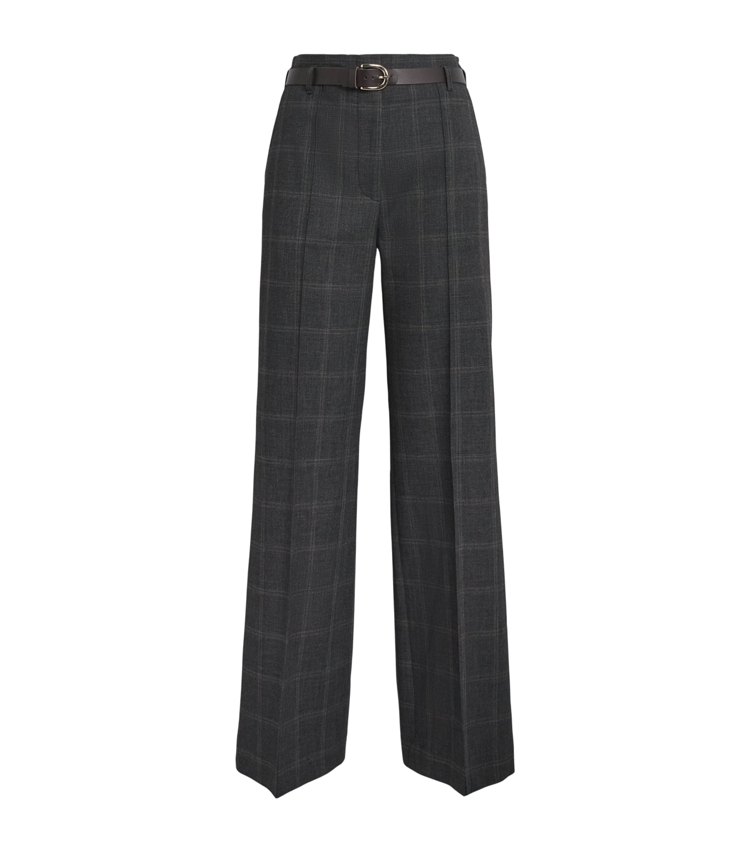 Sandro Paris Womens Check Trousers Grey Image 1
