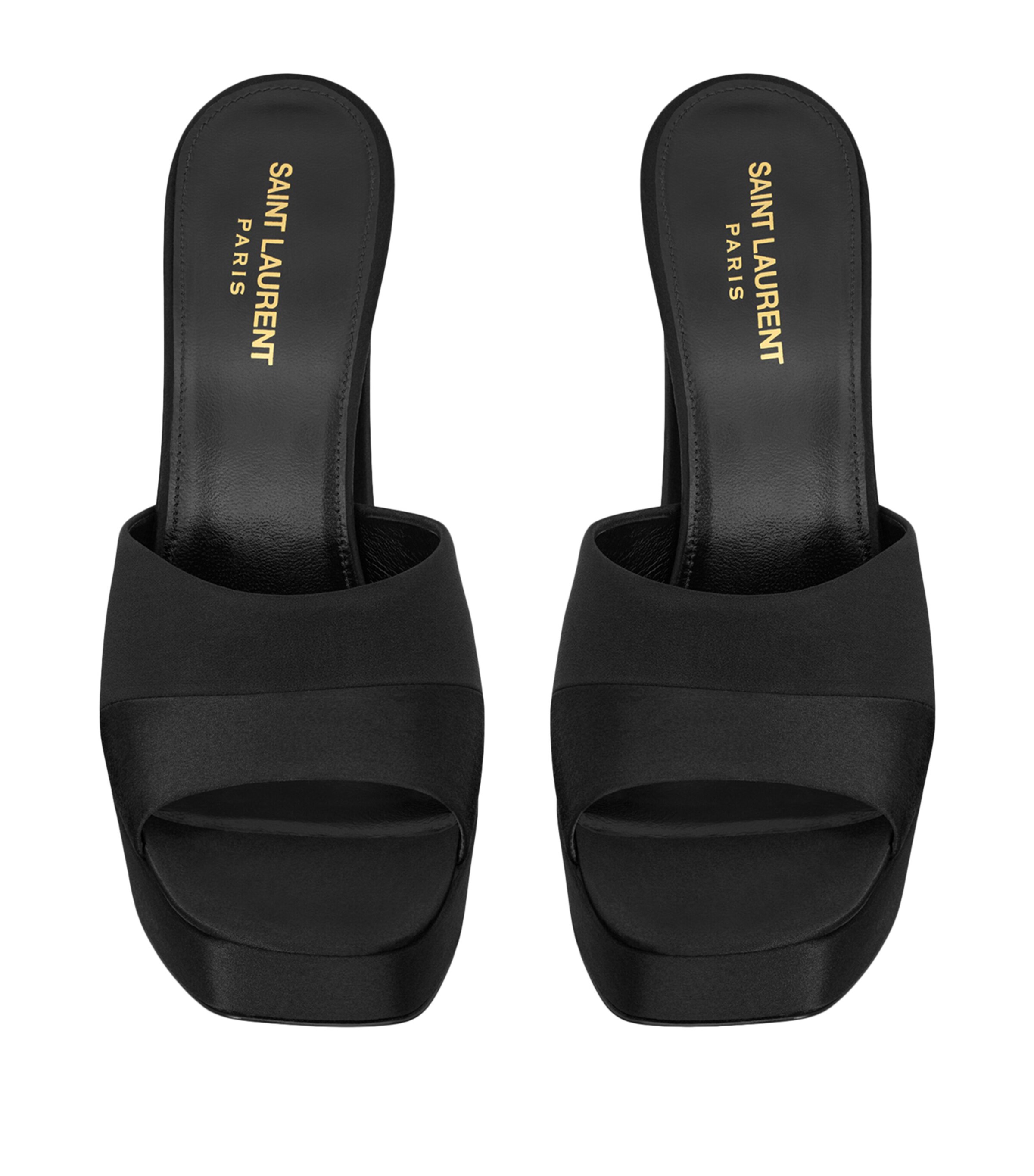 Saint Laurent Satin Boogie Platform Mules 110 | Harrods US