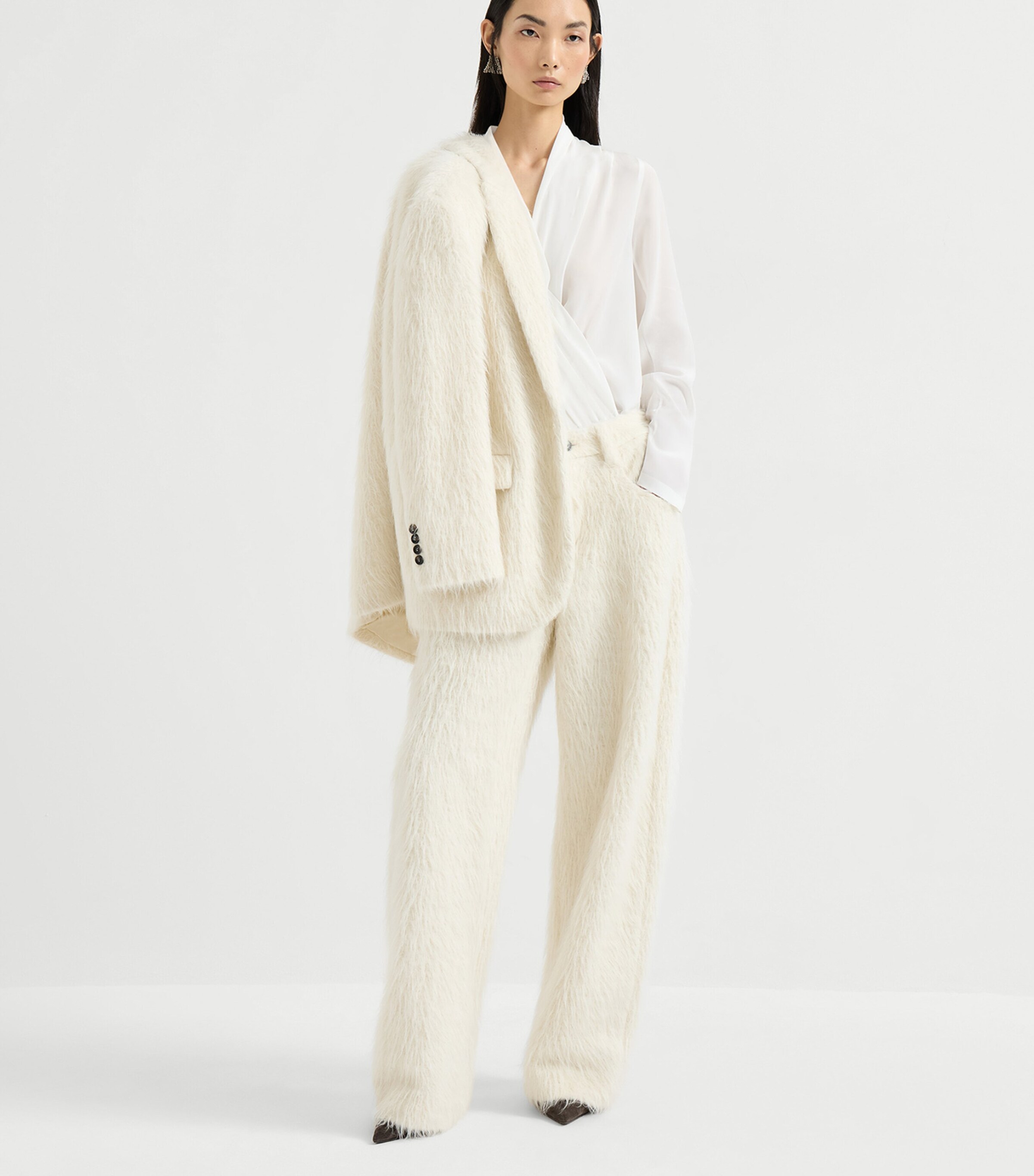 Alpaca-Blend Wide-Leg Trousers C001 Image 2