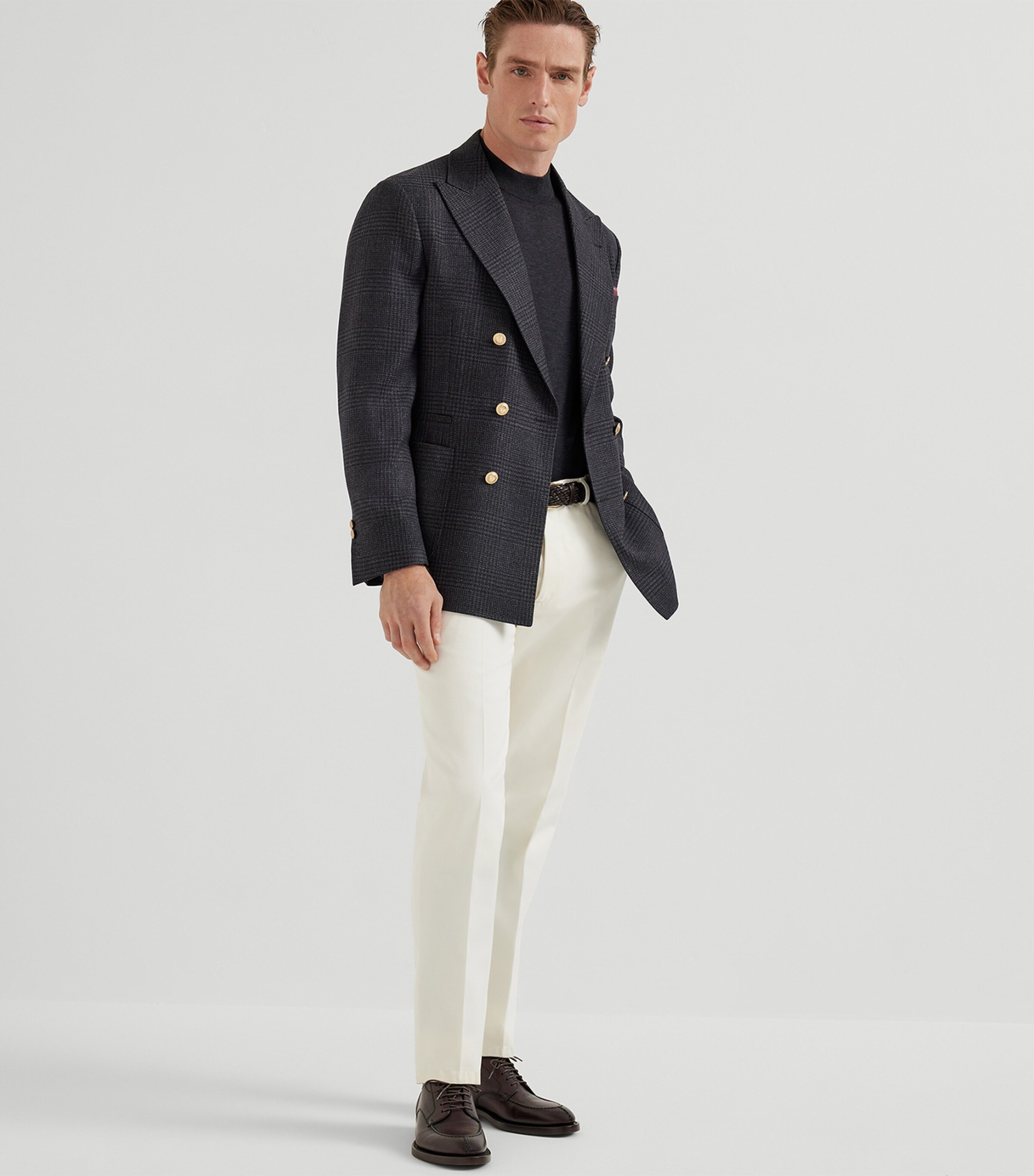 Cotton-Virgin Wool Gabardine Trousers C7182 Image 4