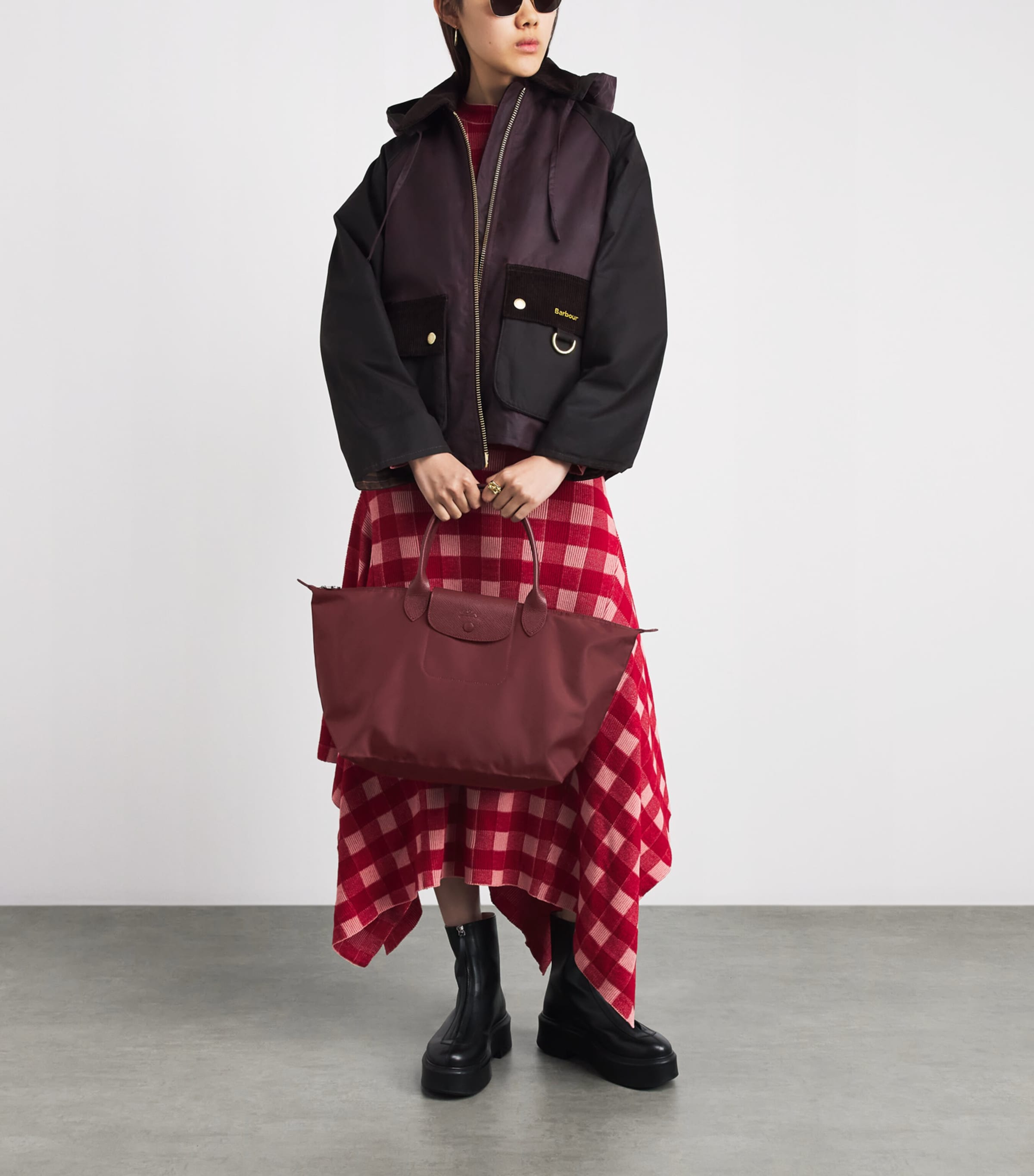 Longchamp Medium Le Pliage One Tote Bag Bordeaux Image 4