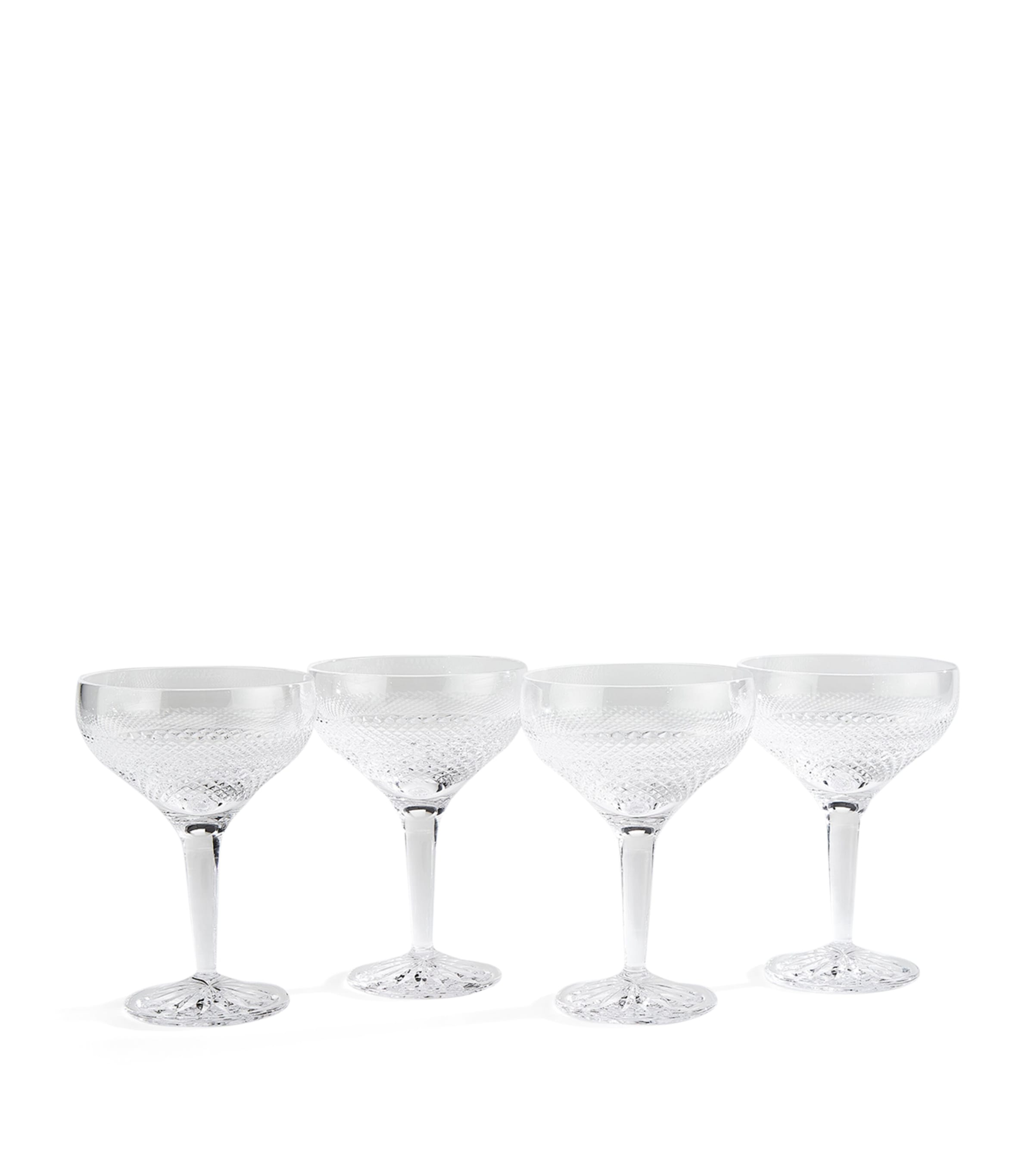 Soho Home Set Of 4 Huxley Champagne Coupes In Clear