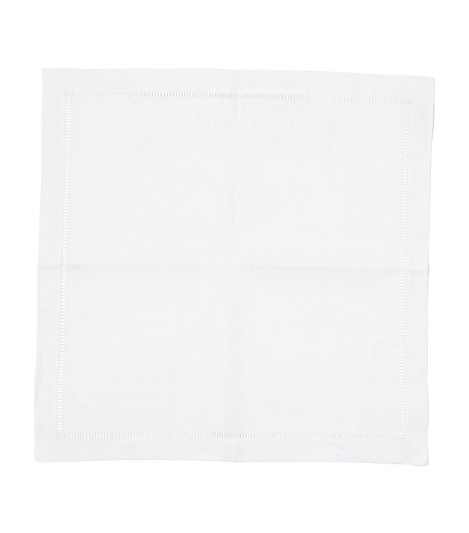 Linen Ladder Napkin (50cm x 50cm) WHITE Image 2