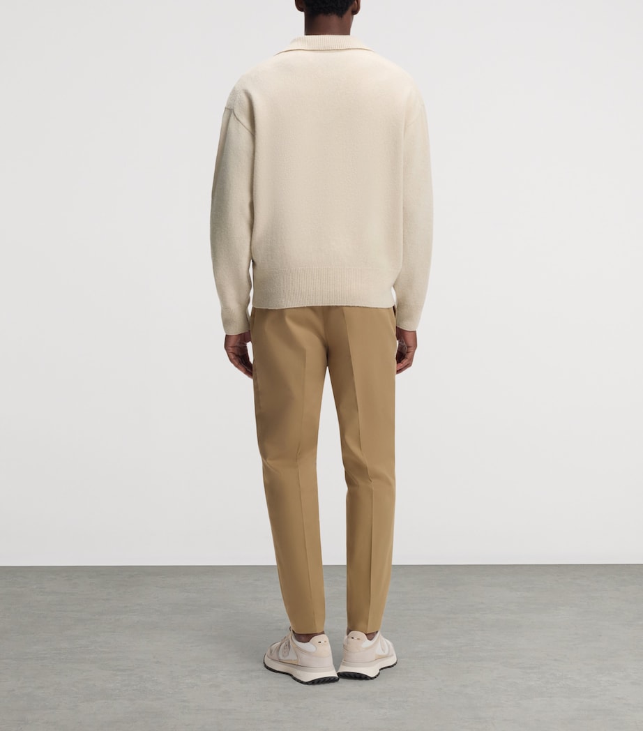 BOSS Mens Virgin Wool Polo Sweater Image 3