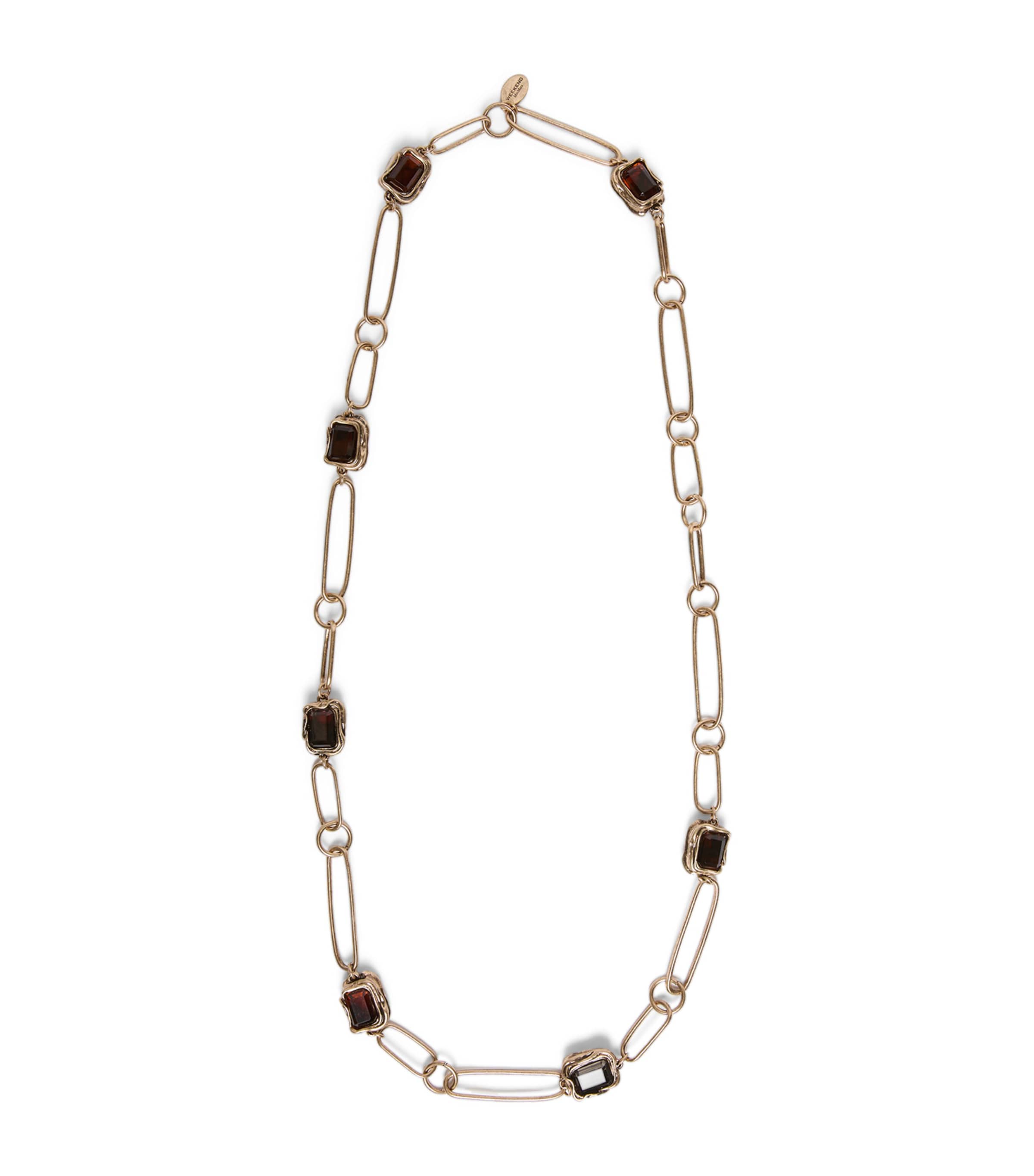 Weekend Max Mara Jewel-Embellished Necklace Gold Image 1