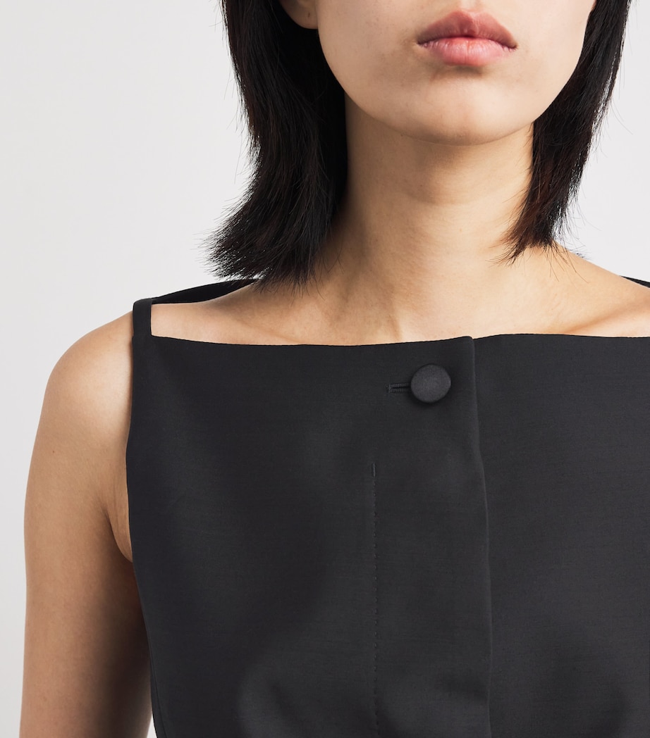 Wool-Silk Square-Neck Top 1000 Image 6