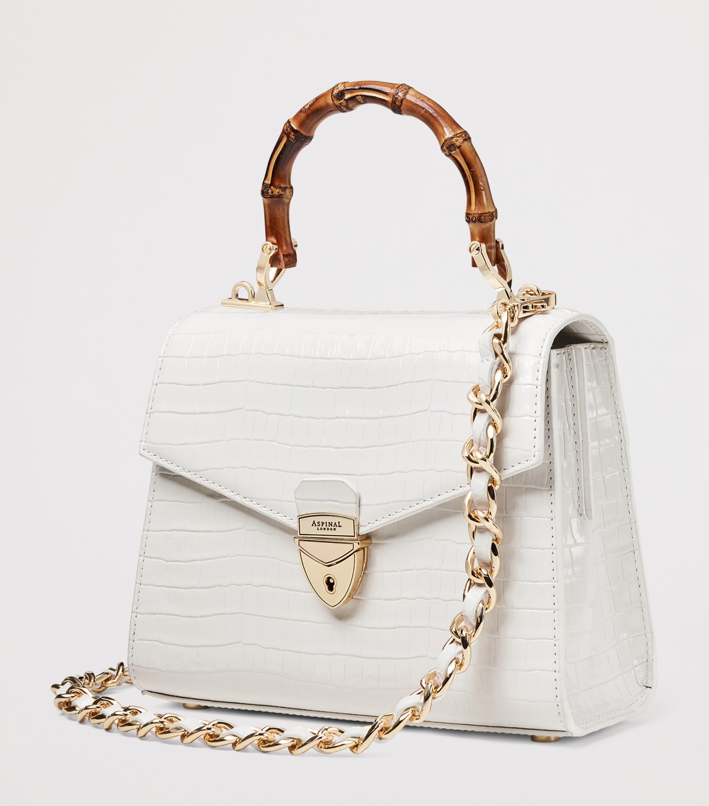 Aspinal Of London Midi Mayfair Bag Chalk White Image 2
