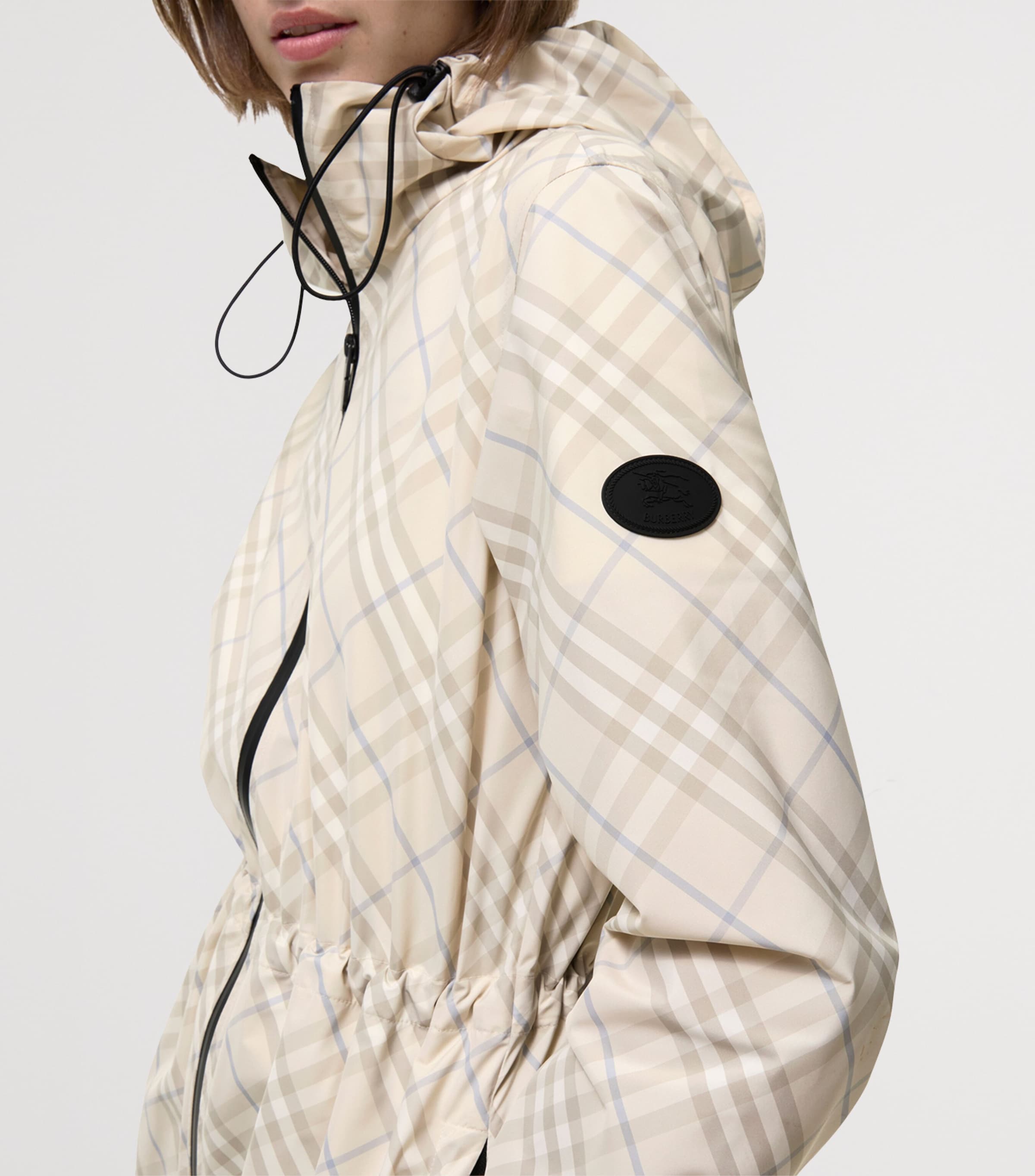 Burberry Womens Check Whitstable Jacket Sesame Beige Ip Chk Image 4